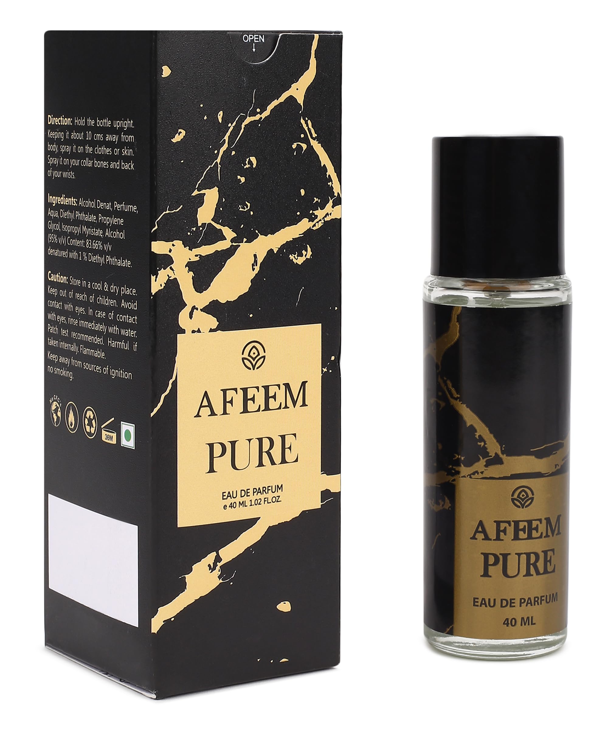 Afeem Pure - Crisp Serenity Fresh and Pure Perfume Delight Eau de Parfum - 40 ml (For Men & Women)