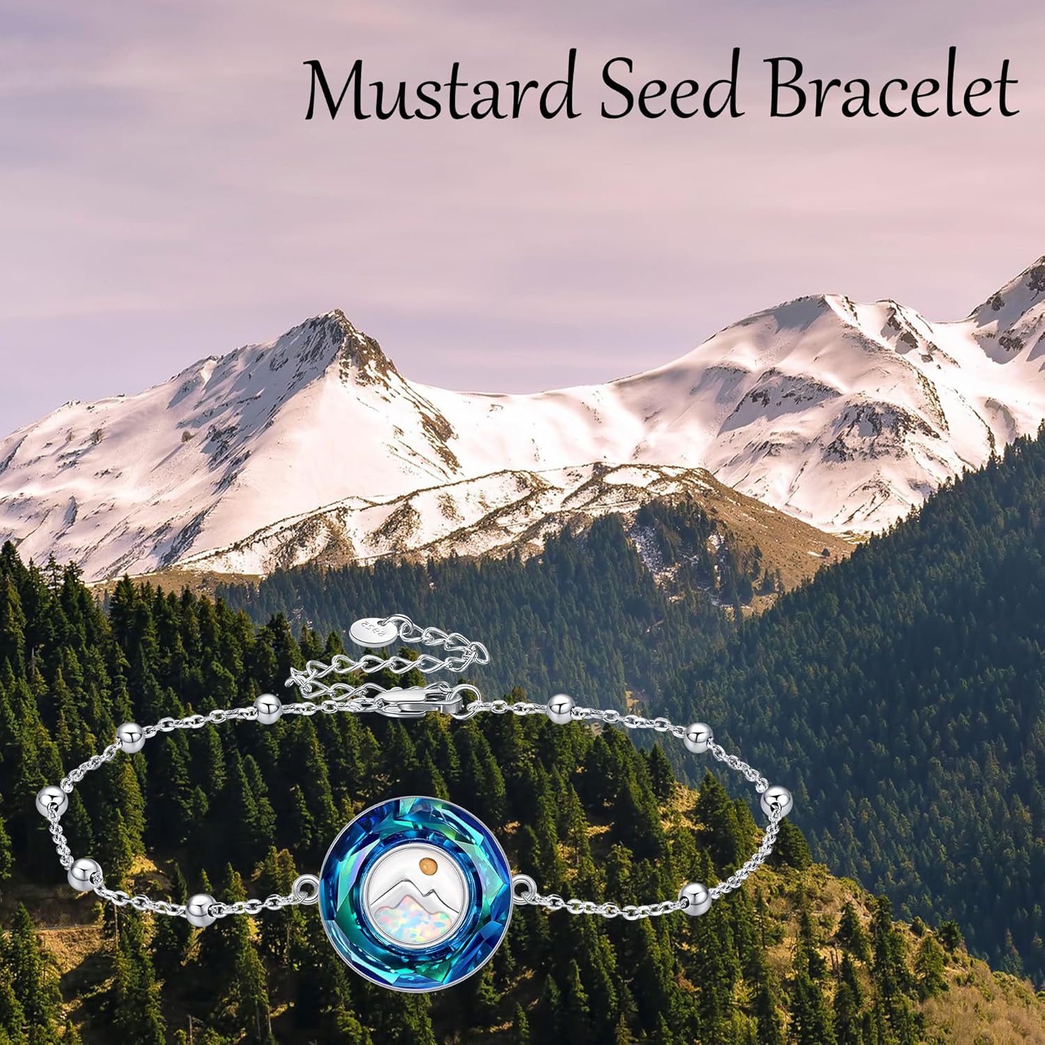 MONGAS Mustard Seed/Tree of Life/Airplane Bracelet for Women Sterling Silver Mustard Seed/Tree of Life/Airplane Jewelry for Women - Image 6