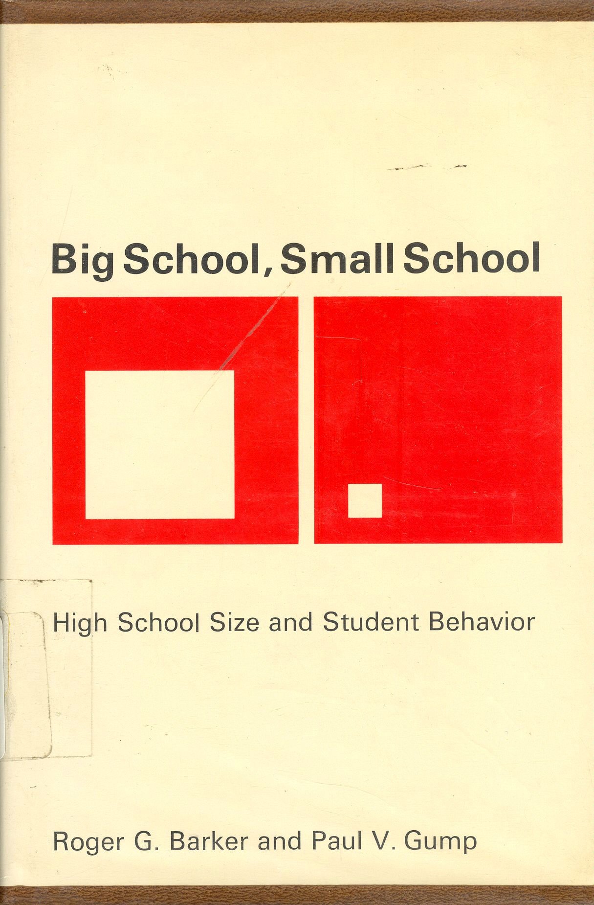 Buy Big School, Small School High School Size and Student Behavior