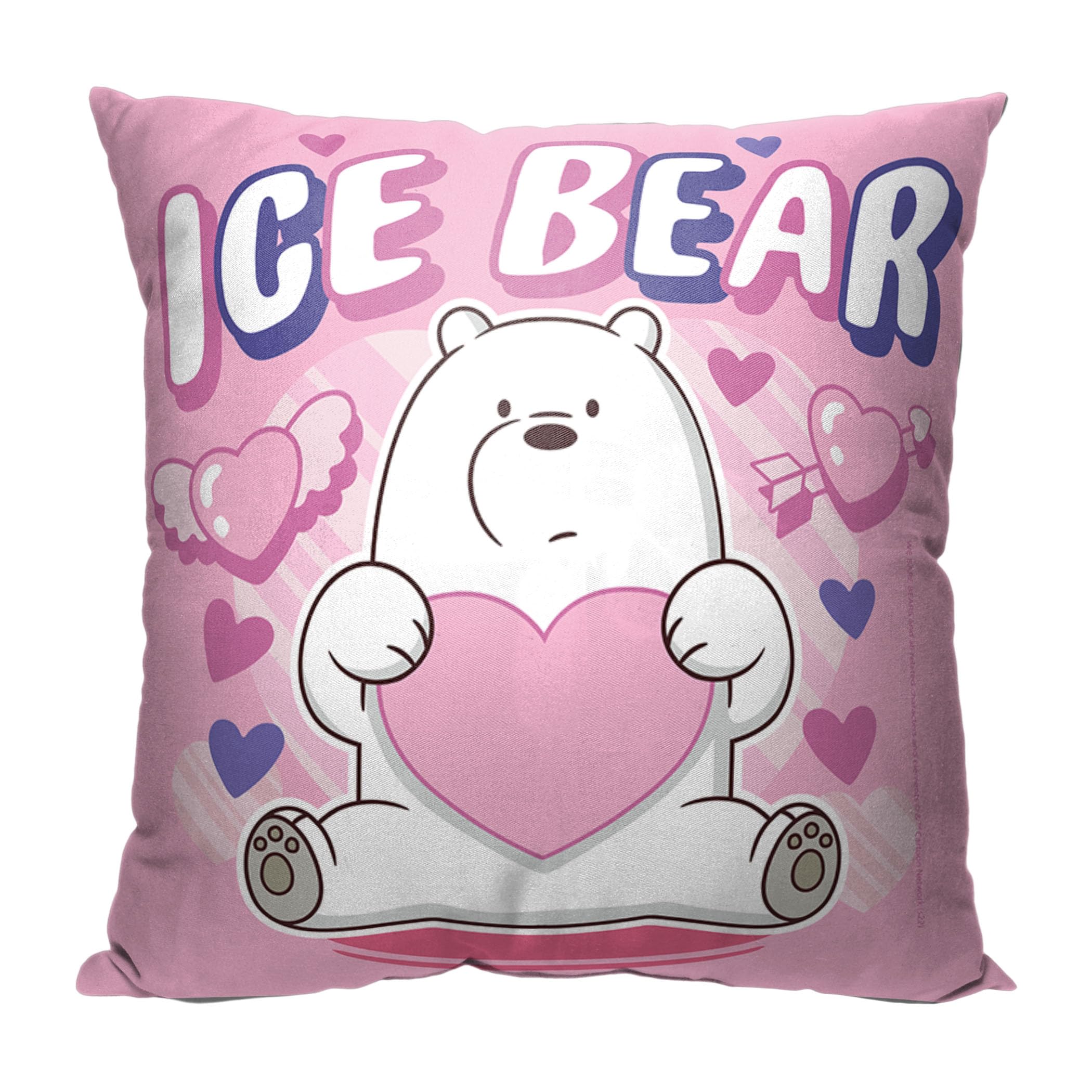 NorthwestBare Pillow, 18" x 18", Ice Bear