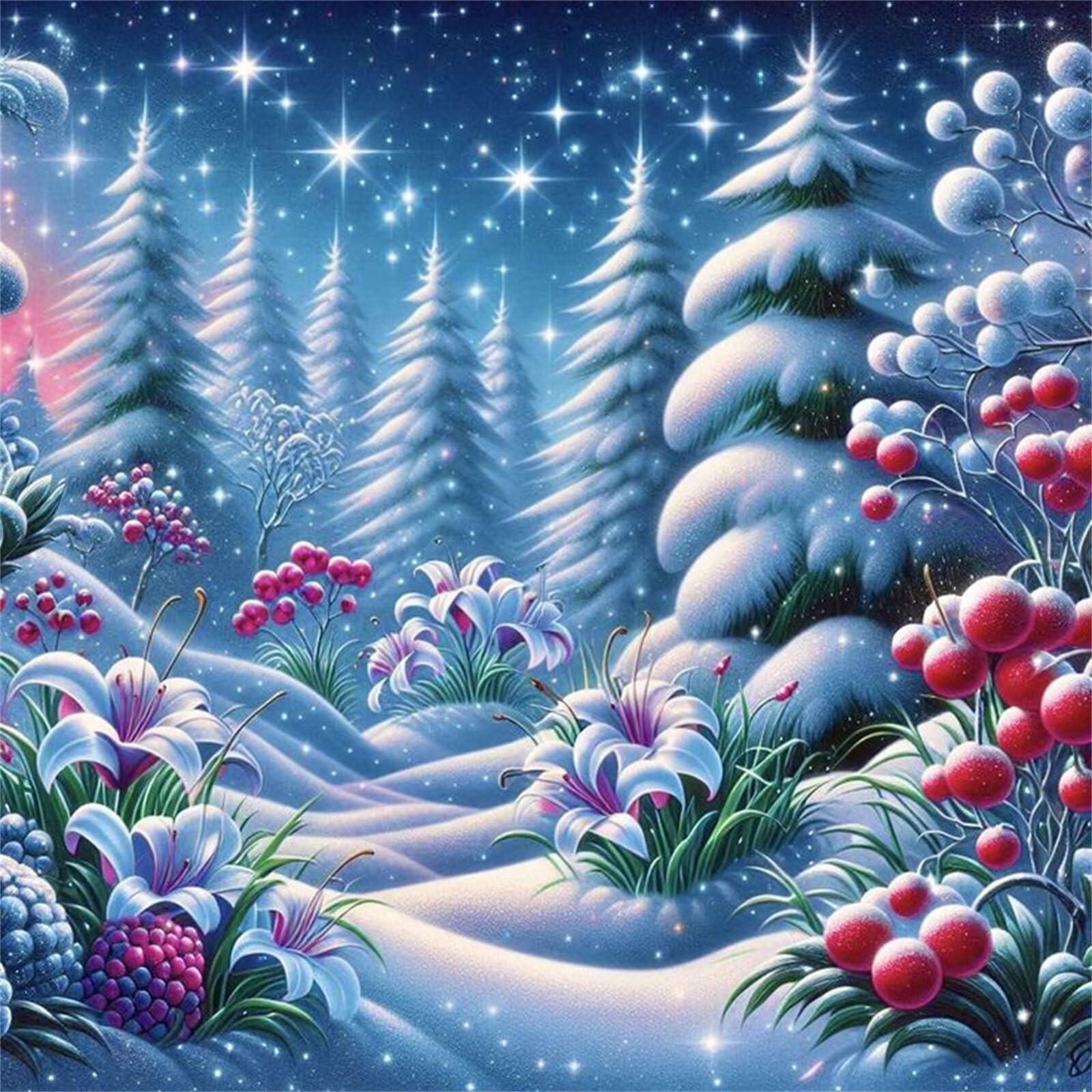 Puzzle 1000 elementów dla dorosłych, zimowe kwiaty gaju, klasyczne puzzle Jigsaw 65 x 65 cm, gra zręcznościowa dla całej rodziny, kolorowe układanie, dekoracja domu