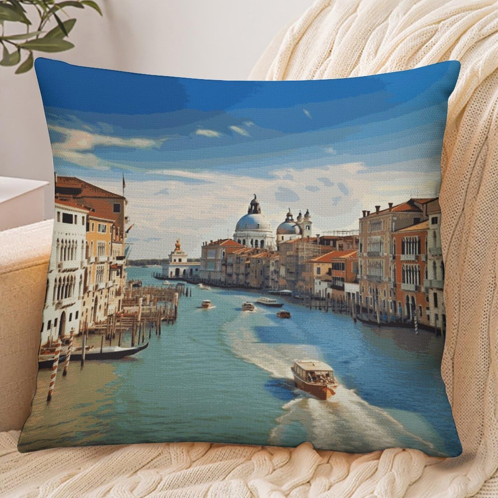 Fekiloot Style Grand Canal In Italy Pillowcase Pillow Sham Pillow Case