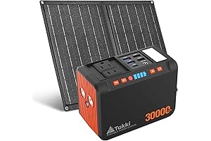 Takki Portátil 111Wh Power Bank + Paneles Solares de 21W para Camping...