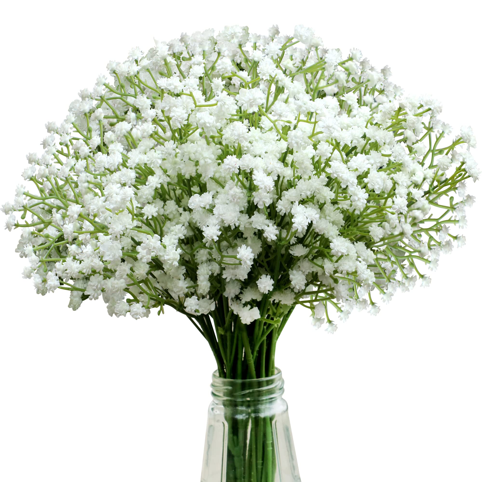 Trixes White 12 Stem Baby Breath/Gypsophila Bouquet – Artificial Flowers – Perfect For Home, Wedding, Garden, Party Decorations & More