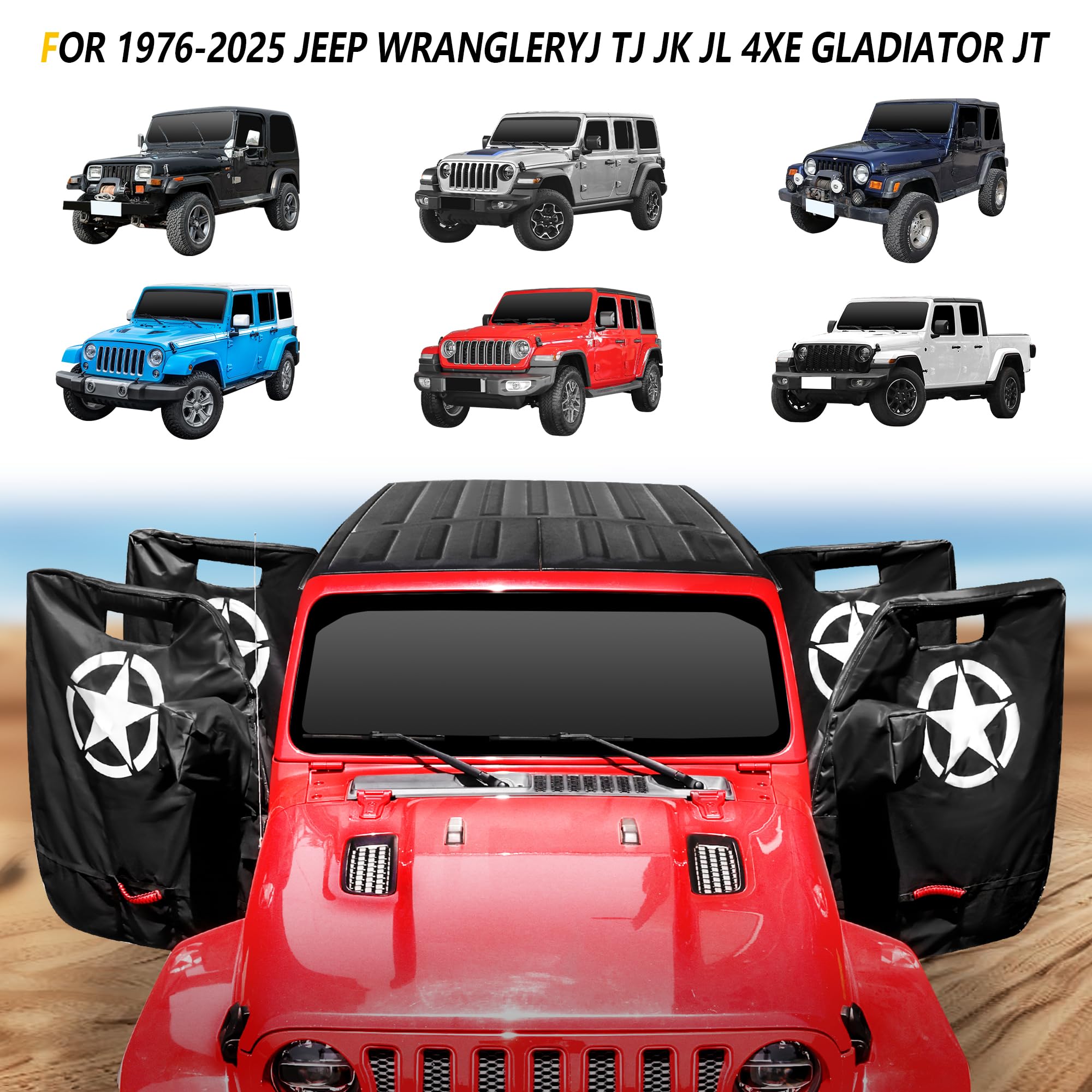 Amazon.co.jp: 1976-2025 Jeep Wranglerアクセサリー用ドア収納バッグ