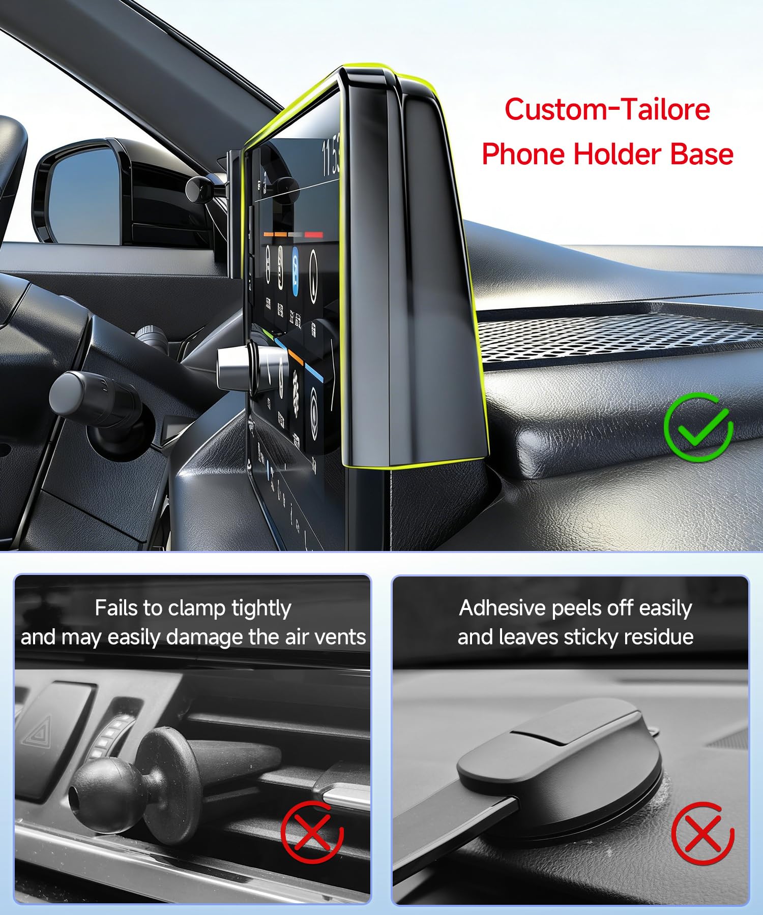 Qi2.2 Max 25W Fast Wireless Car Charger Phone Holder per Toyota RAV4/Hybrid 7/8 pollici 2019-2025, supporto magnetico per telefono compatibile con MagSafe