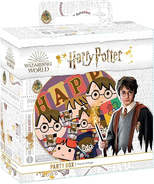 Amscan 9912593 - Harry Potter Party in a Box - Tableware, Decorations & Accessories for 8 Guests