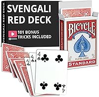 Vista 55 de Ted's Sterling Magic Precision Red Rider Back Bicycle Mazo Svengali con Instrucciones para 100+ Trucos (2 de Tréboles)