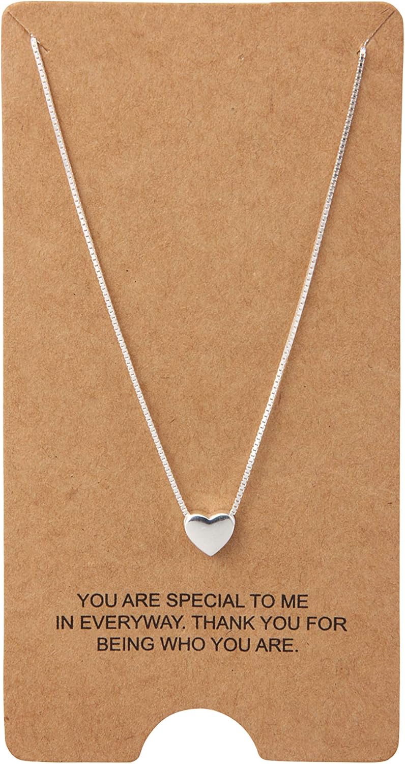 Tiny Minimalism Floating Dainty Small Heart Necklace 17.5" - Image 2