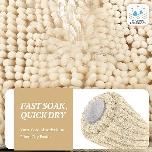 Miniatura 2 de Alfombrilla Vivaglory de microfibra para arena de gatos, diseño en 3D, atrapa todo tipo de arena, de 78x50 cm ó 89x63 cm, con parte trasera