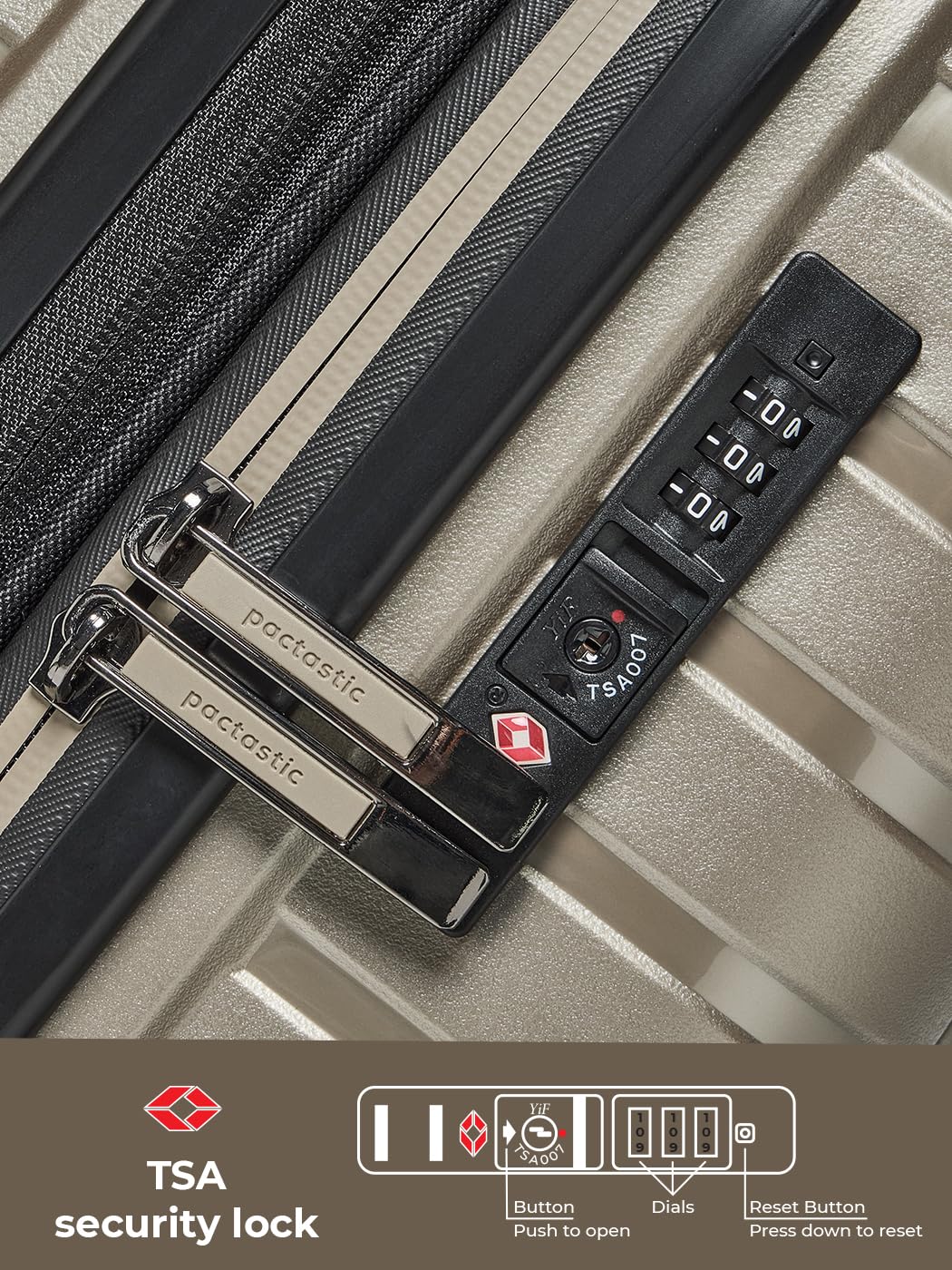 Pactastic Hartschalen Check-in Koffer | Mittelgroßer Trolley 45 x 25 x 66 cm von 67 auf 75 Liter erweiterbar | aus hochwertigem Polypropylen | 4 Doppelrollen & TSA-Schloss (Collection 04)