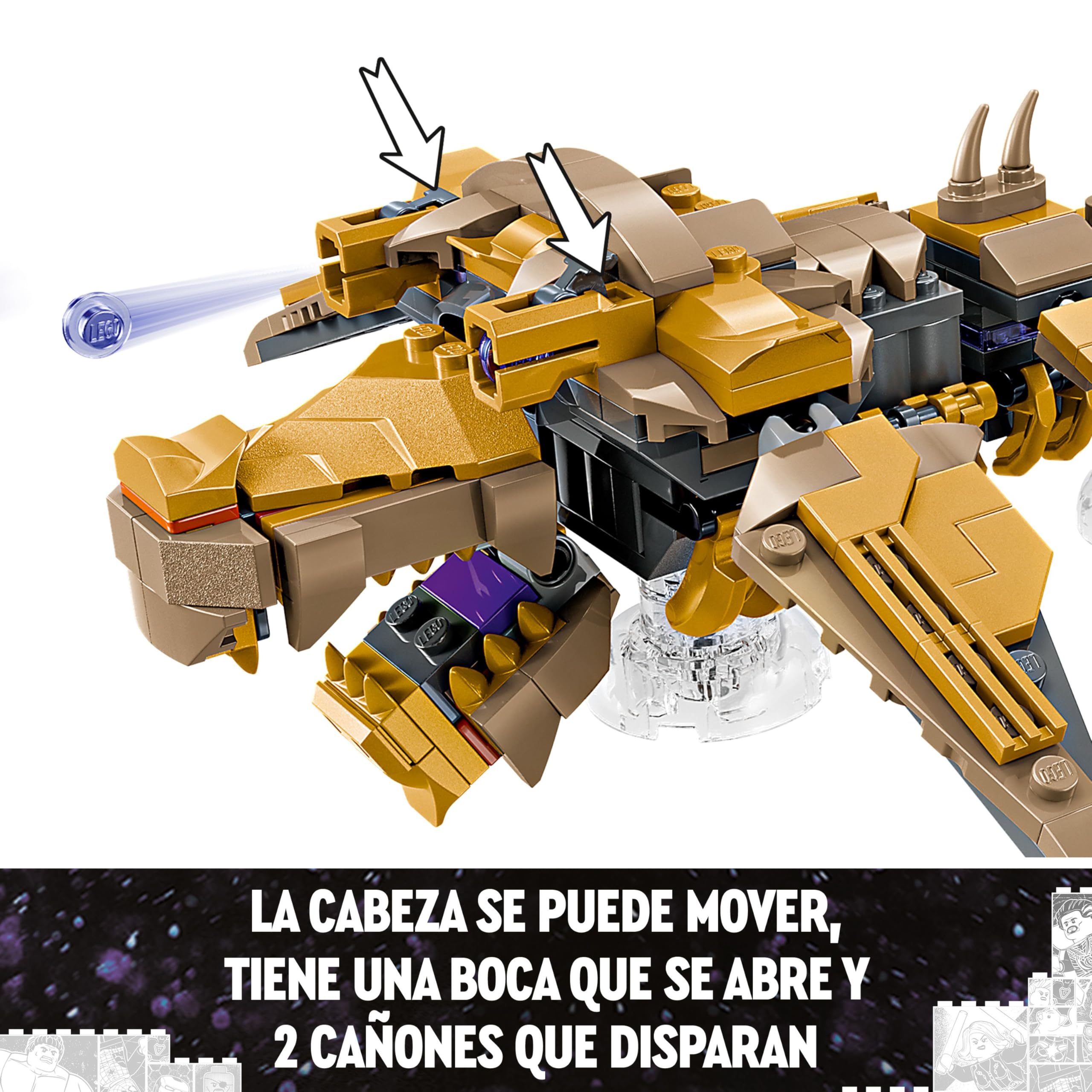 LEGO Marvel Vengadores vs. Leviatán Juguete de Superhéroes, Figura de Hulk y Minifiguras de Loki, Capitán América, Viuda Negra y Chitauri, Regalo para Niños y Niñas de 7 Años o Más 76290
