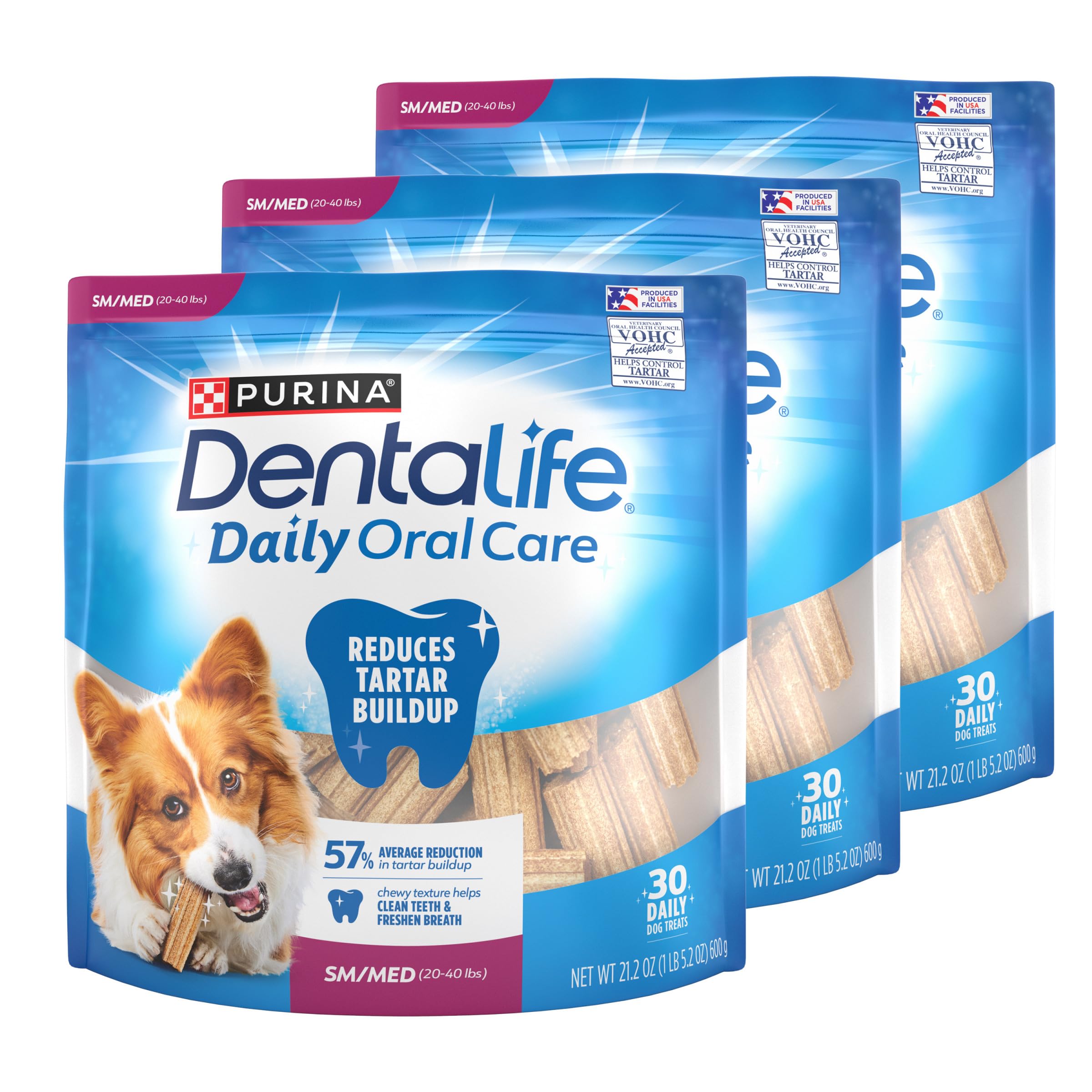 Purina DentaLife Daily Oral Care Dog Dental Chews for Small and Medium Breed Dogs - 90 ct