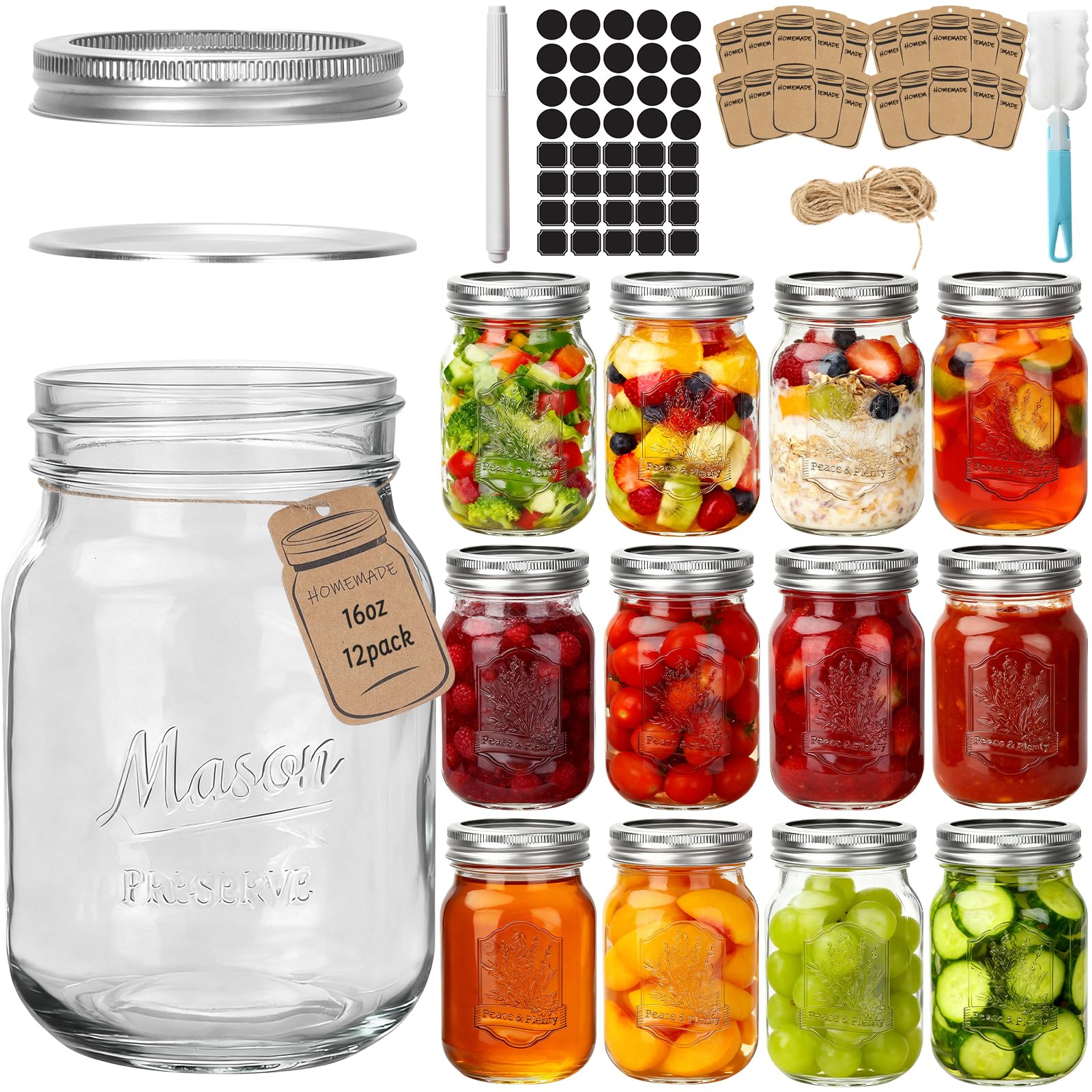 CycleMore 16oz Mason Jars