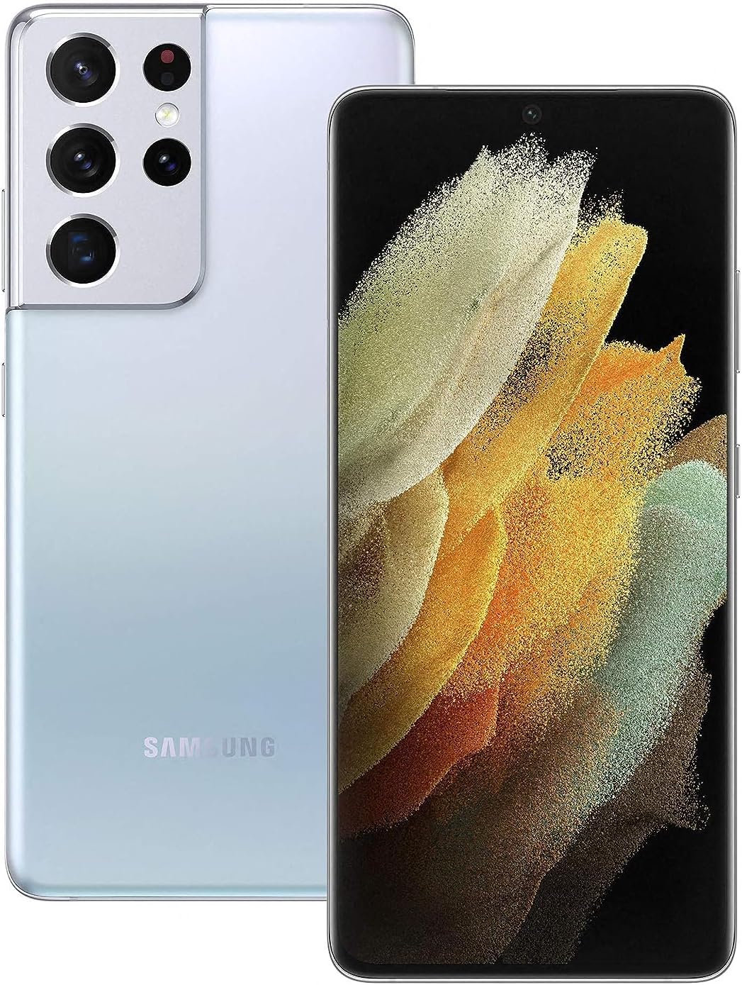Samsung Galaxy S21 Ultra 5G SM-G998B Standard Edition Dual-SIM 128GB + 12GB RAM Factory Unlocked Android Smartphone (Phantom Silver) - International Version