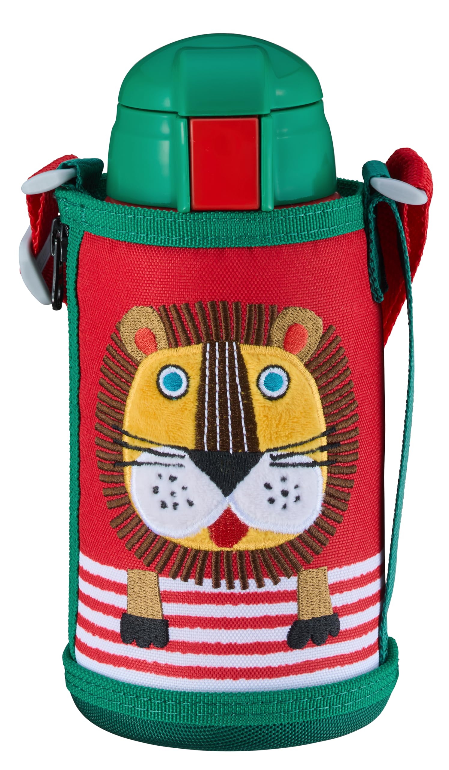 Tiger Thermos MBR-G06GRL Water Bottle, 20.3 fl oz (600 ml), Straw Cup, 2-Way, Stainless Steel Bottle, For Kids, Pouch Included, Cold Insulation, Heat Retention, Easy to Clean, Corobox