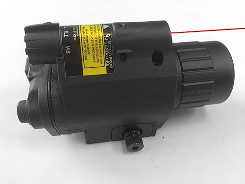 Miniatura 4 de Ade Advanced Optics Vista láser táctica compacta montada en riel con linterna LED de 200 lúmenes y almohadilla de interruptor de presión, color rojo