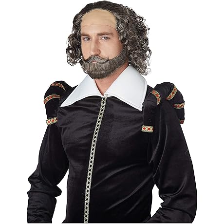 Premium Shakespeare Wig and Beard Set: Embody the Iconic Bard