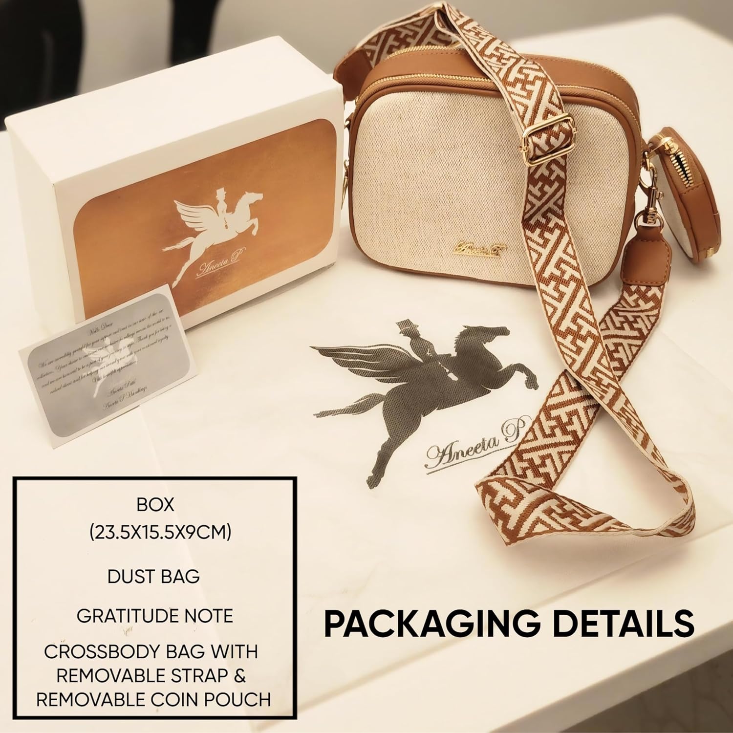 Anti Theft Crossbody Bags for Women/Travel Purse/Coin pouch Long straps Canvas & Vegan Leather handbags with Gift packaging - Image 6