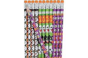 Fun Express Halloween Emoji Pencils: 24-Pack Halloween Party Favors and Trick-or-Treat Alternative