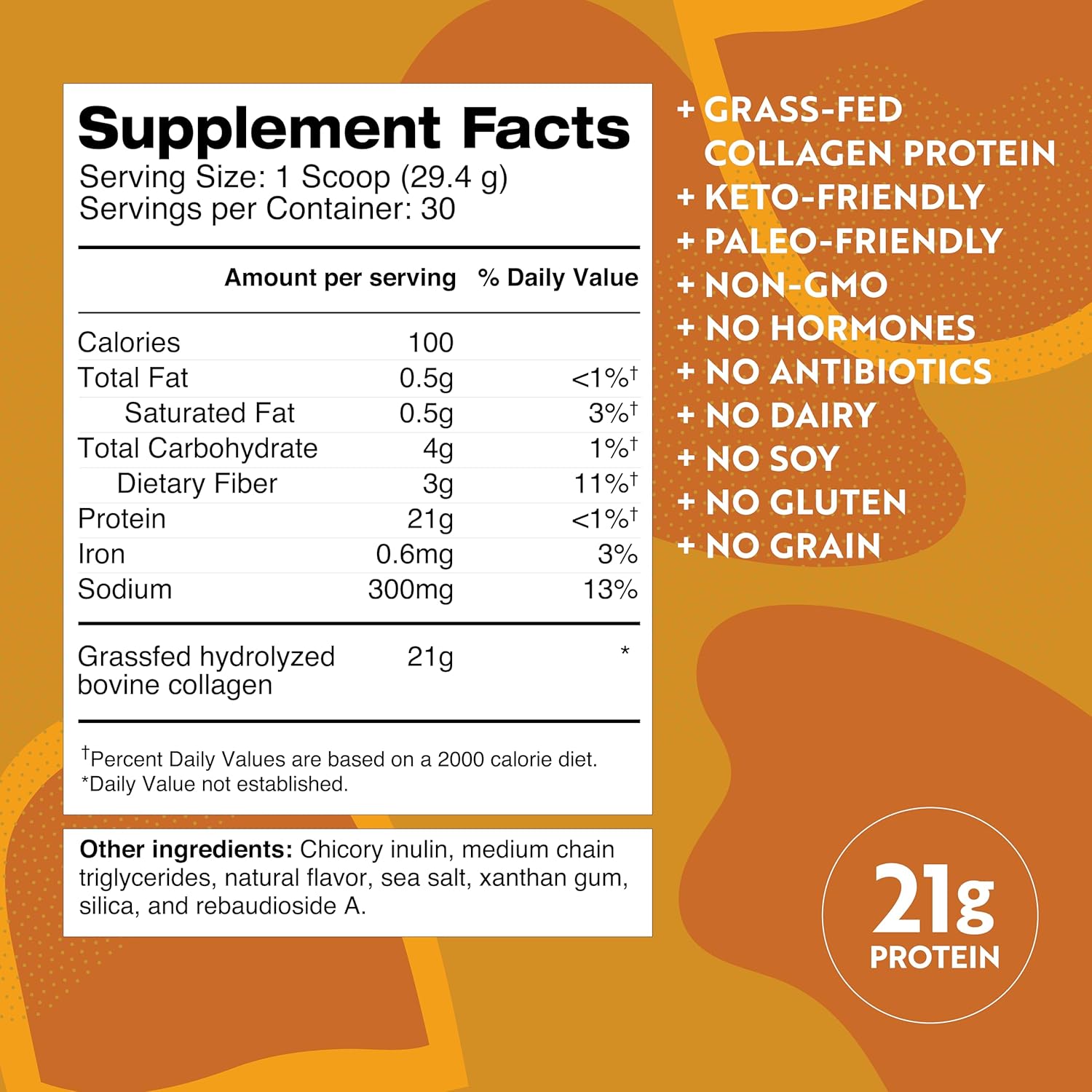 Dr. Kellyann Bone Broth Protein Powder Salted Caramel - 21g Protein, Grass-Fed Collagen, Sugar-Free, Keto & Paleo Friendly (30 Servings)