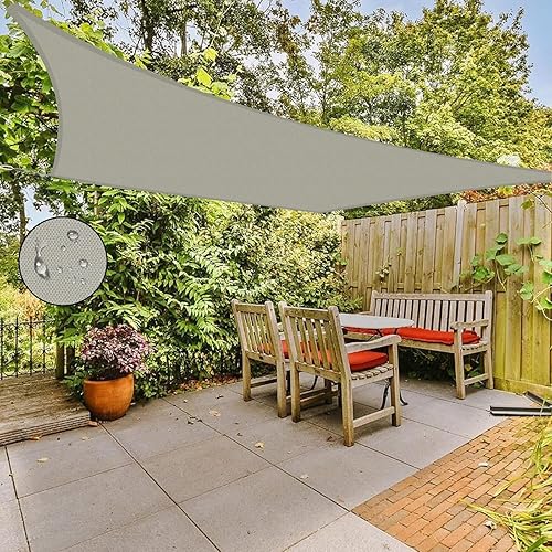 Miniatura 3 de ACCREST Toldo parasol impermeable de 6.5 x 6.5 pies, vela rectangular con 98% de bloqueo UV, para patio, jardín, actividades al aire libre, gris