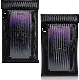Mchifrys Faraday Bags for Phone & Car Key (2 Pack), Signal Blocking Pouch RFID WiFi GPS Shield, Privacy Protection Sleeve,...