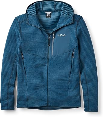Rab Mens Ascendor Light Fleece Hoody | Hooded, Full-Zip Jacket for Climbing, Skiing, Mountaineering