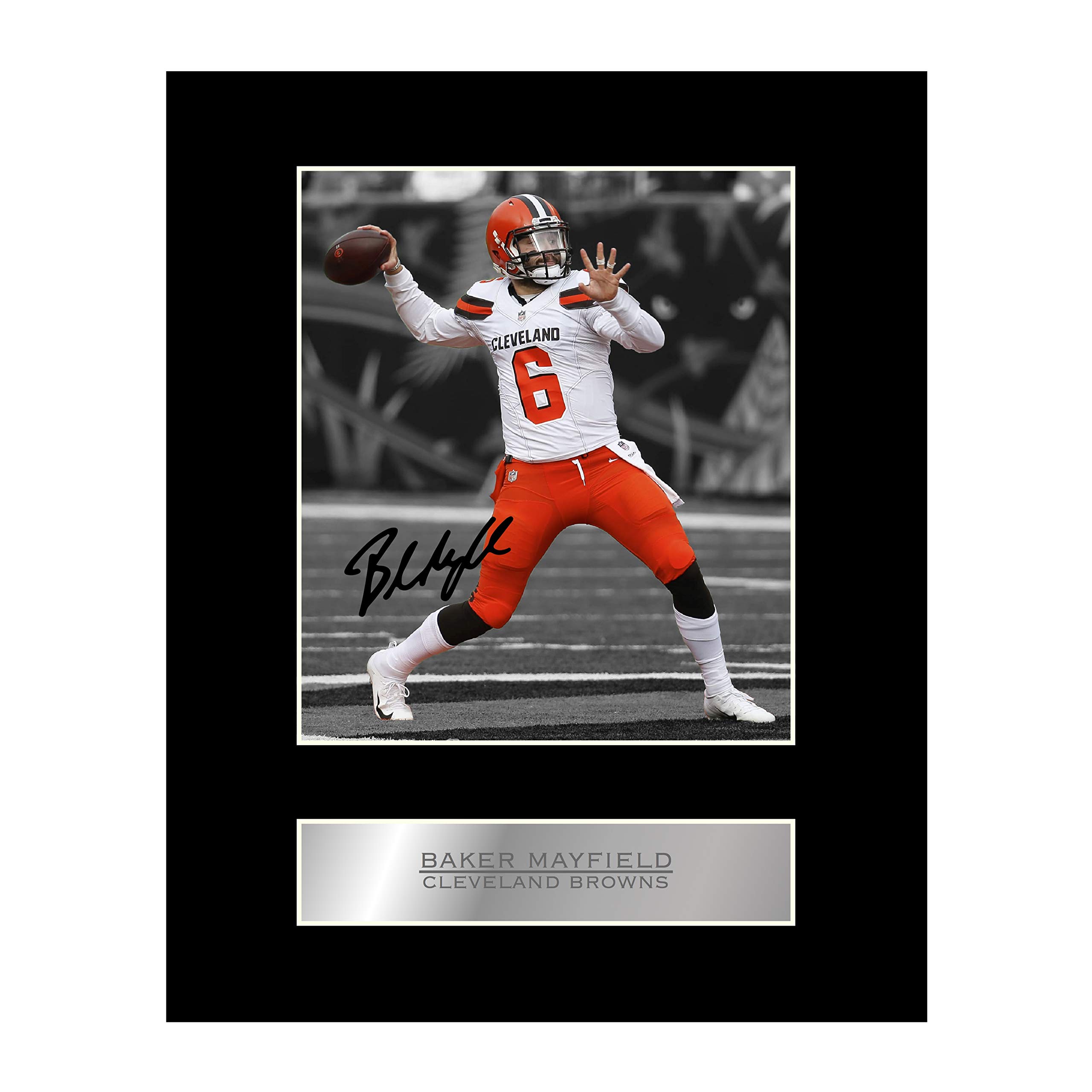 Baker Mayfield Signed Mounted Photo Display Cleveland Browns #05 NFL Printed Autograph Gift Picture Print