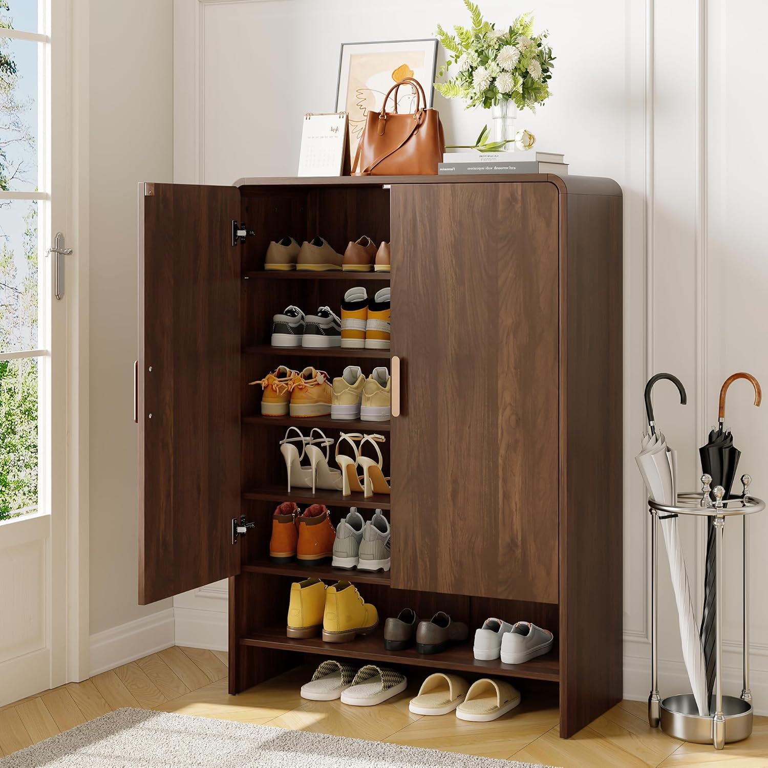 6-Tier Shoe Storage Cabinet, 45'' Large Farmhouse Nigeria Ubuy