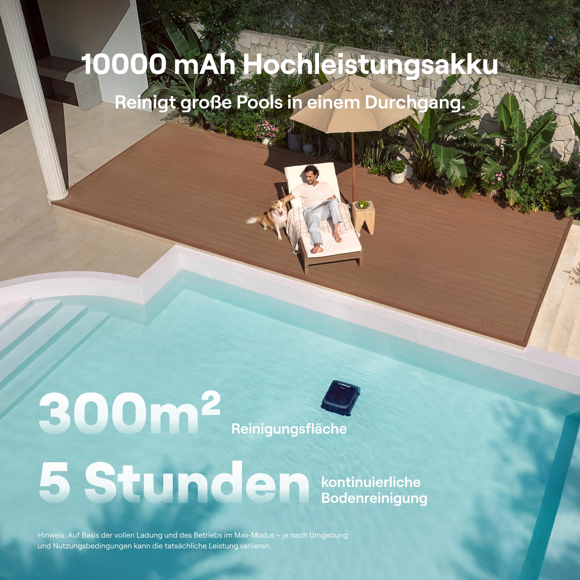 (2026 Neu) Beatbot Sora 70 Poolroboter, Poolsauger 4-in-1 komplette Poolreinigung, 25700 LPH, smartes Parken an der Oberfläche, 6L Fassungsvermögen, Poolreiniger Akku mit 10000 mAh, 300 m², Marineblau