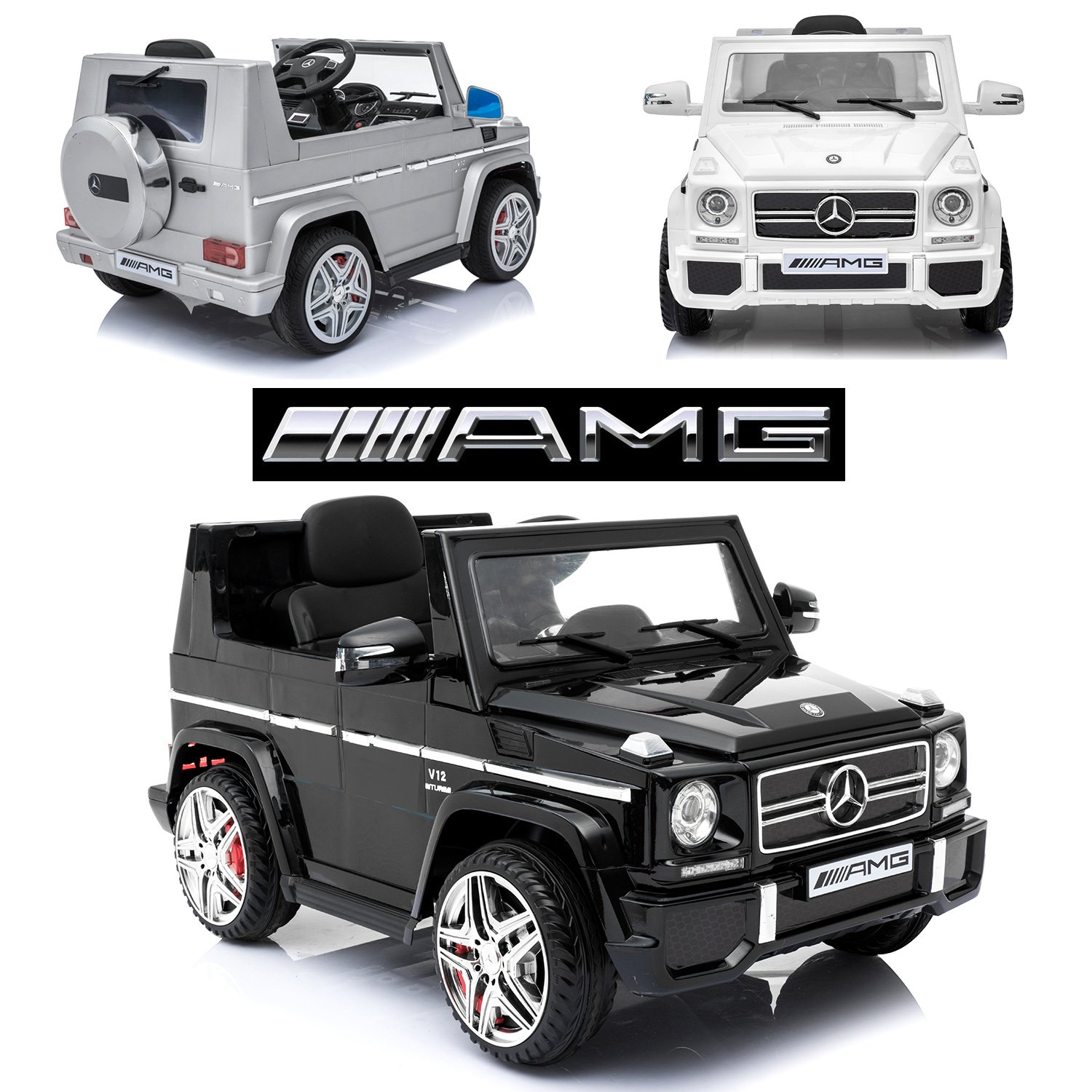 toyzz LICENSED OFFICIAL MERCEDES BENZ WAGON G65 AMG 12V KIDS RIDE ON JEEP 2.4G REMOTE CONTROL CAR CARS USB SD SLOT