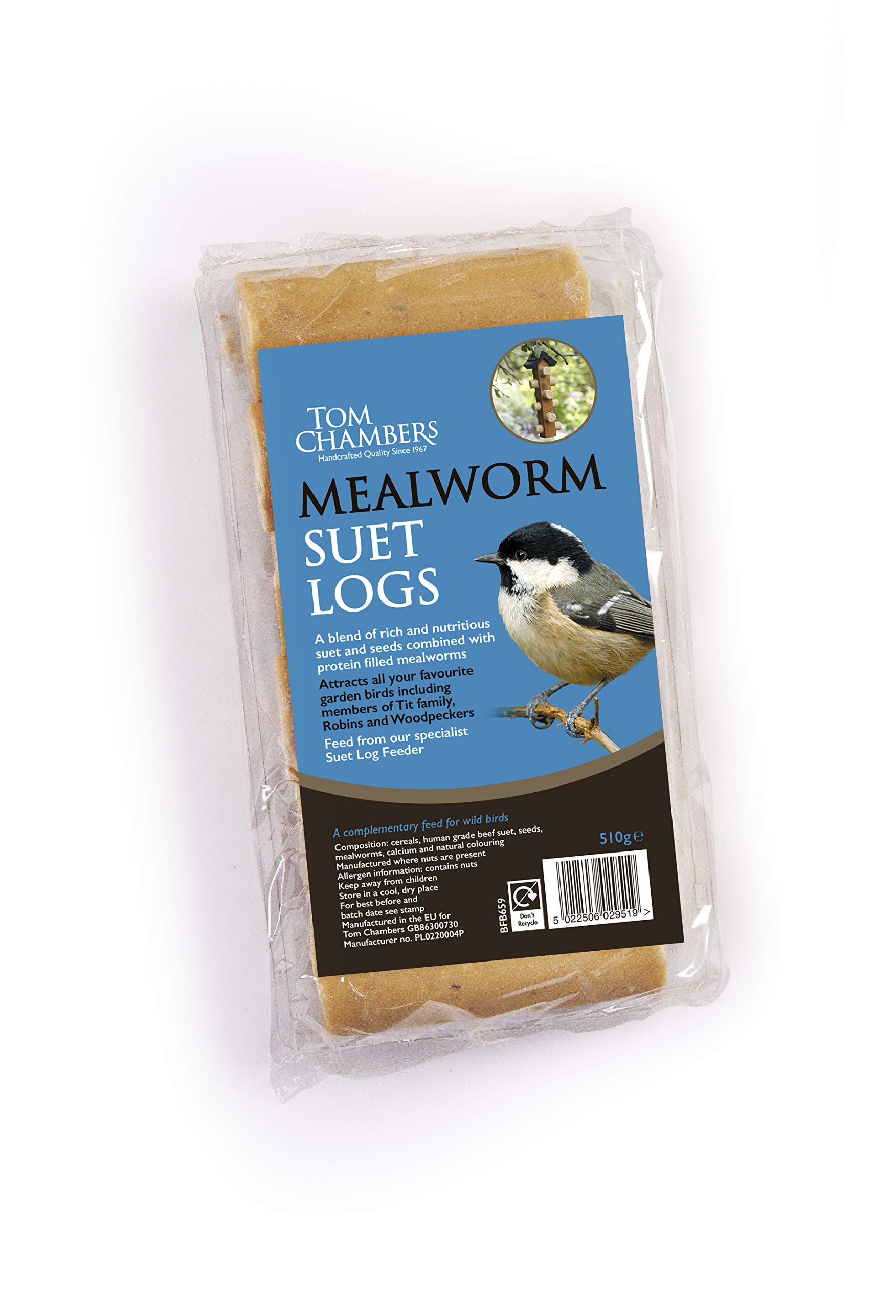 Tom Chambers Suet Logs - Mealworm