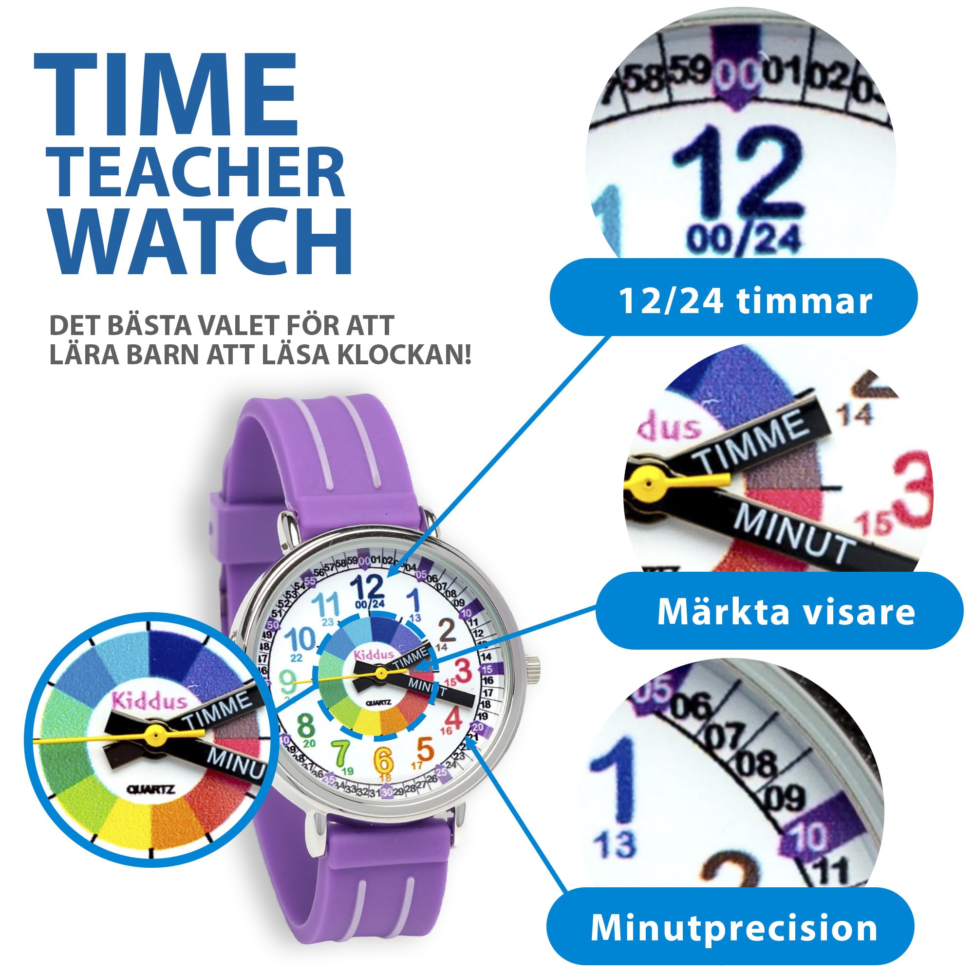 Image secondaire de Montre Éducative Kiddus pour Enfants - Apprendre à Lire l'Heure