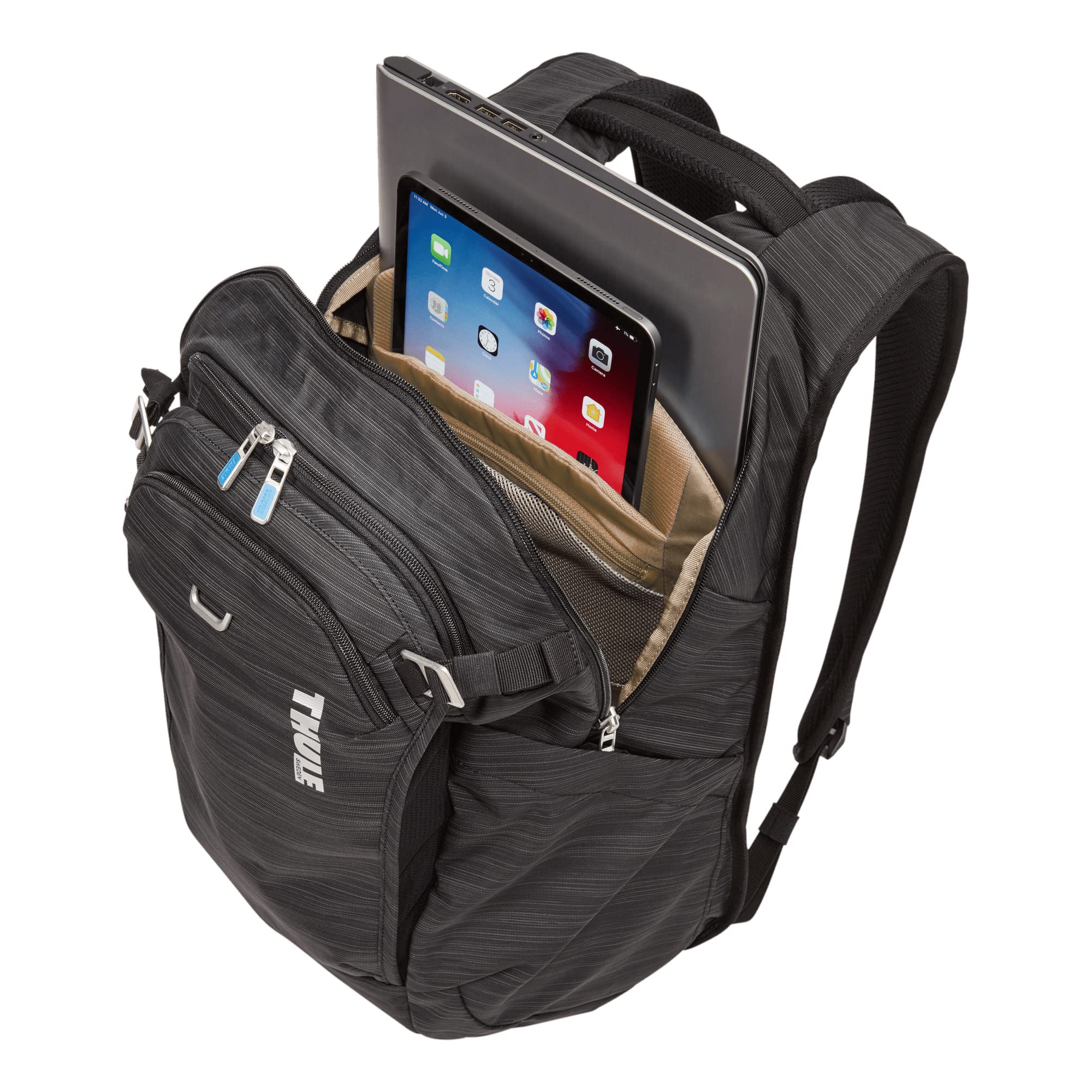 Thule Construct - Zaino per scuola, lavoro e viaggio, scomparto imbottito per laptop, tasca frontale con accesso rapido