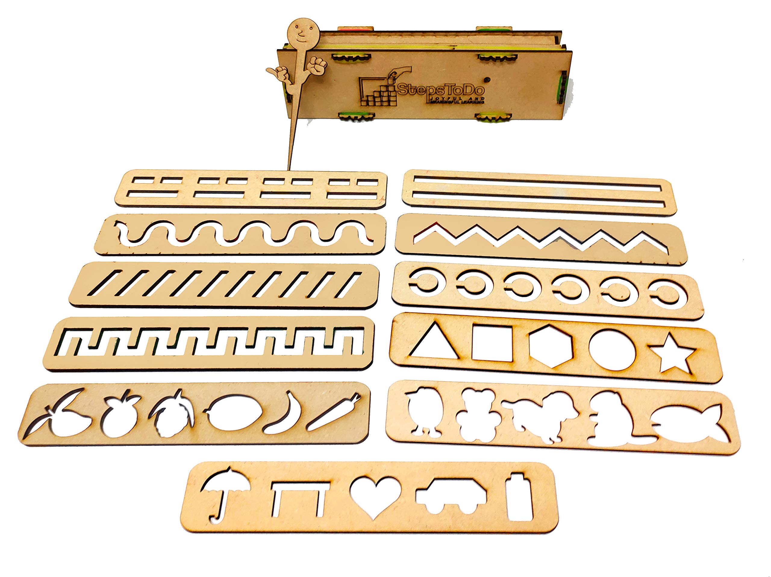 Buy StepsToDo My First Writing Kit. Pattern Tracing Stencil Set A