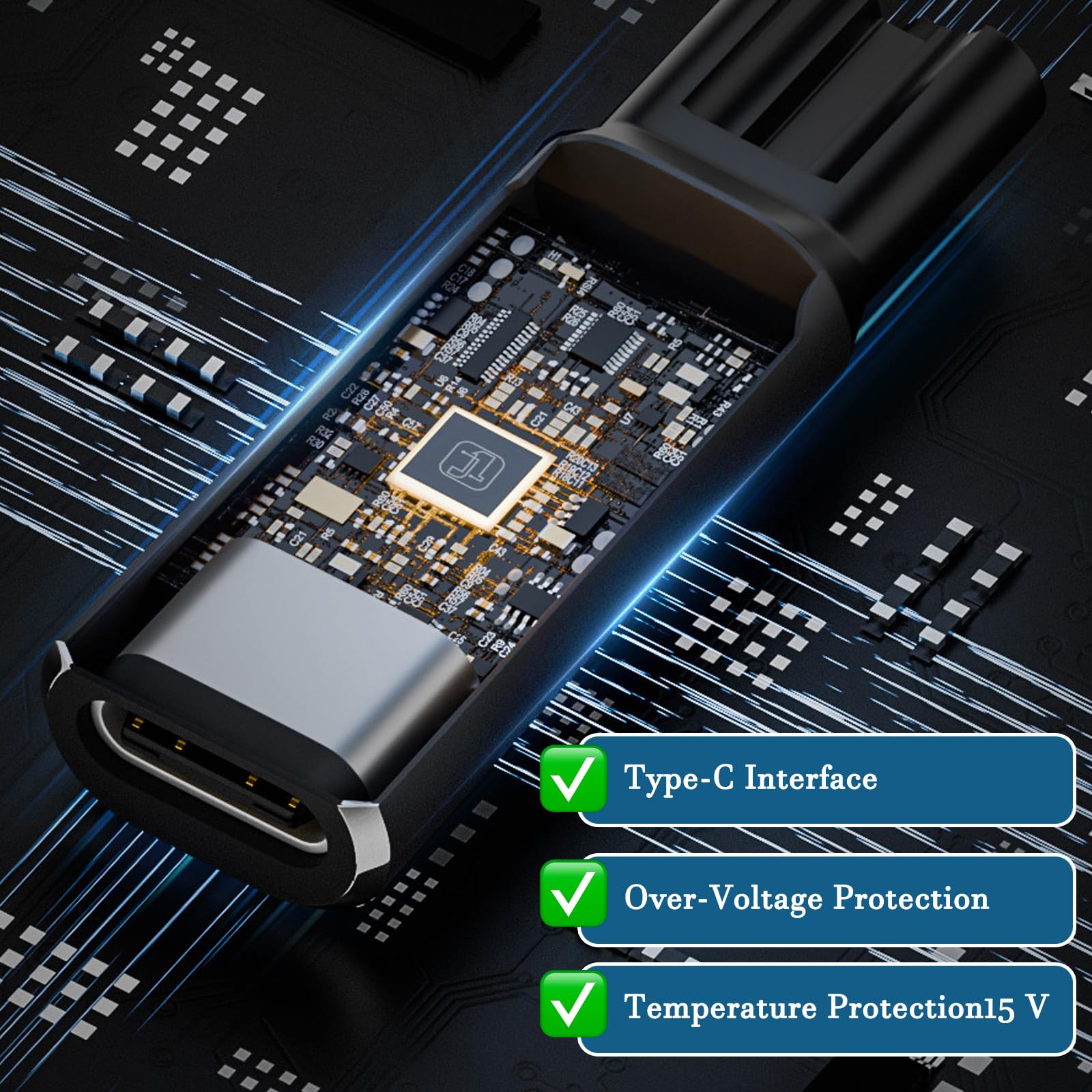 15 V USB C ładowarka adapter do golarki Philips HQ8505, zasilacz sieciowy, adapter ładowarki, kompatybilny z Norelco Series 3000, 5000, 7000, 9000, do OneBlade QP6520 QP6530 QP6510, kabel do ładowania