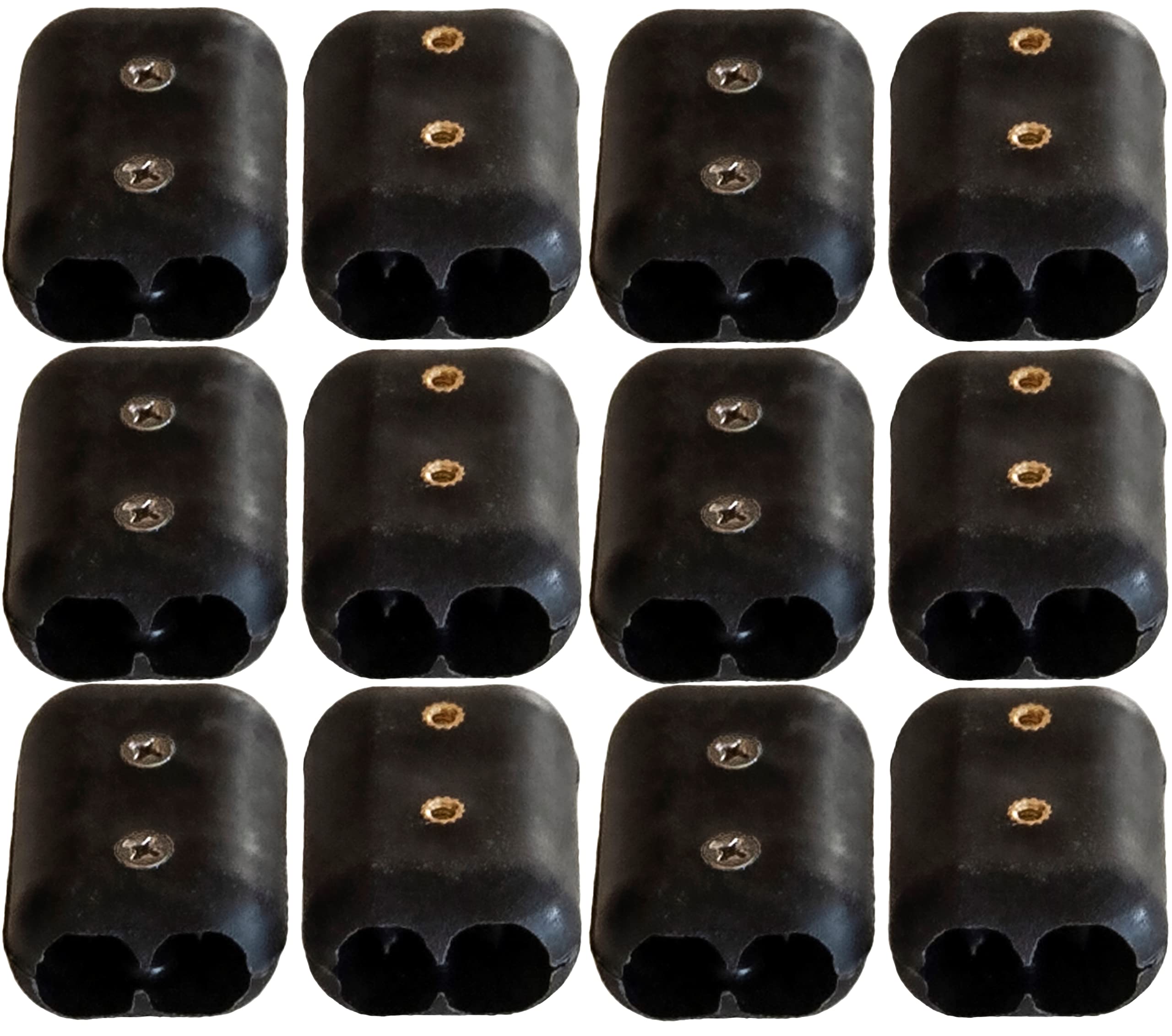 3/4 Inch Double OT Reusable Rope Clamp Twelve (12) Pack (Black)