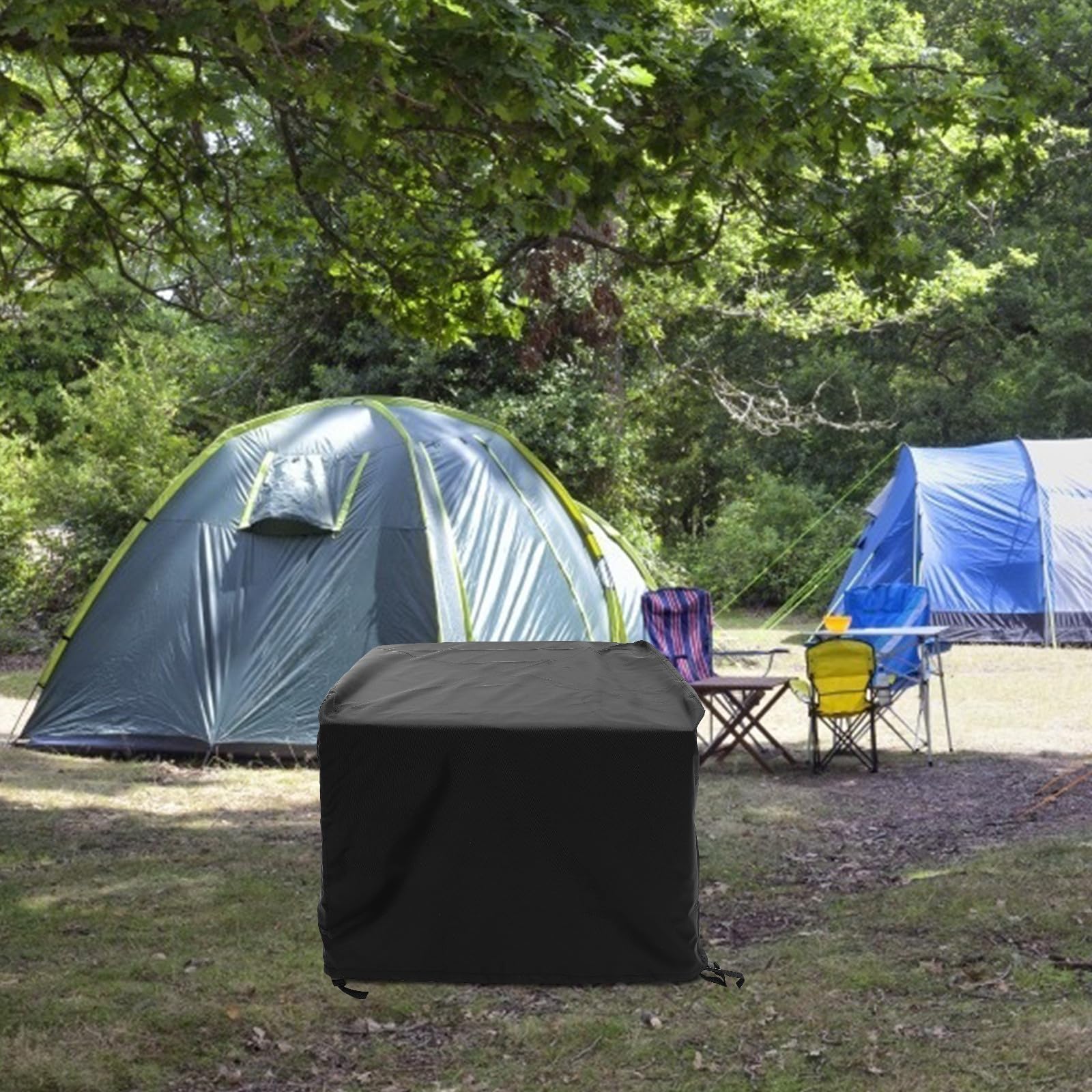 Schutzhülle für Feuerstelle 82x82x61cm Oxford, Schwarz