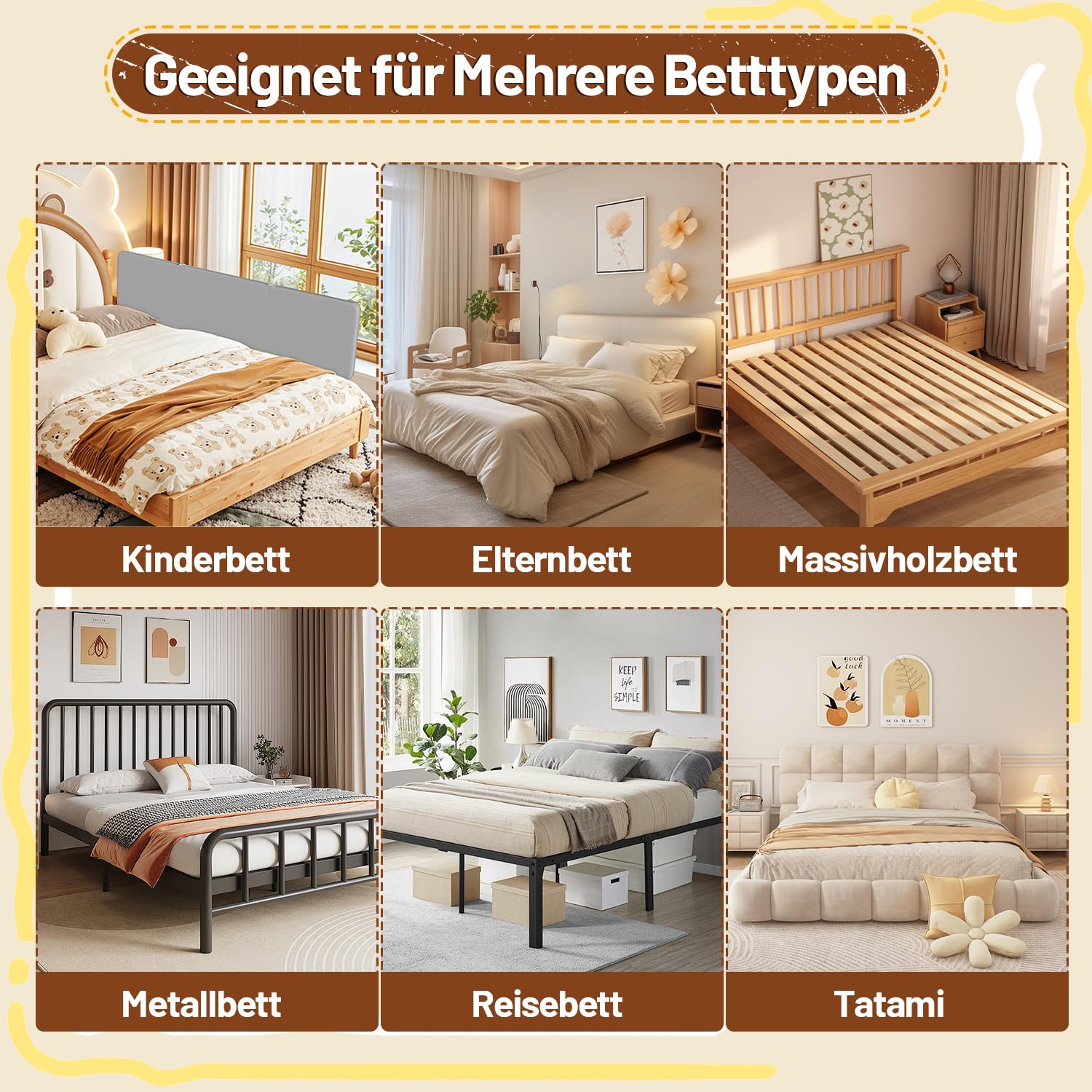 Rausfallschutz Bett Kinder, klappbares Bettgitter höhenverstellbar | 180cm Bettgitter für Kinderbett mit 20 Höhenstufen, Gurten und Tasche, Grau, für Kinderbett, Elternbett und Boxspringbett