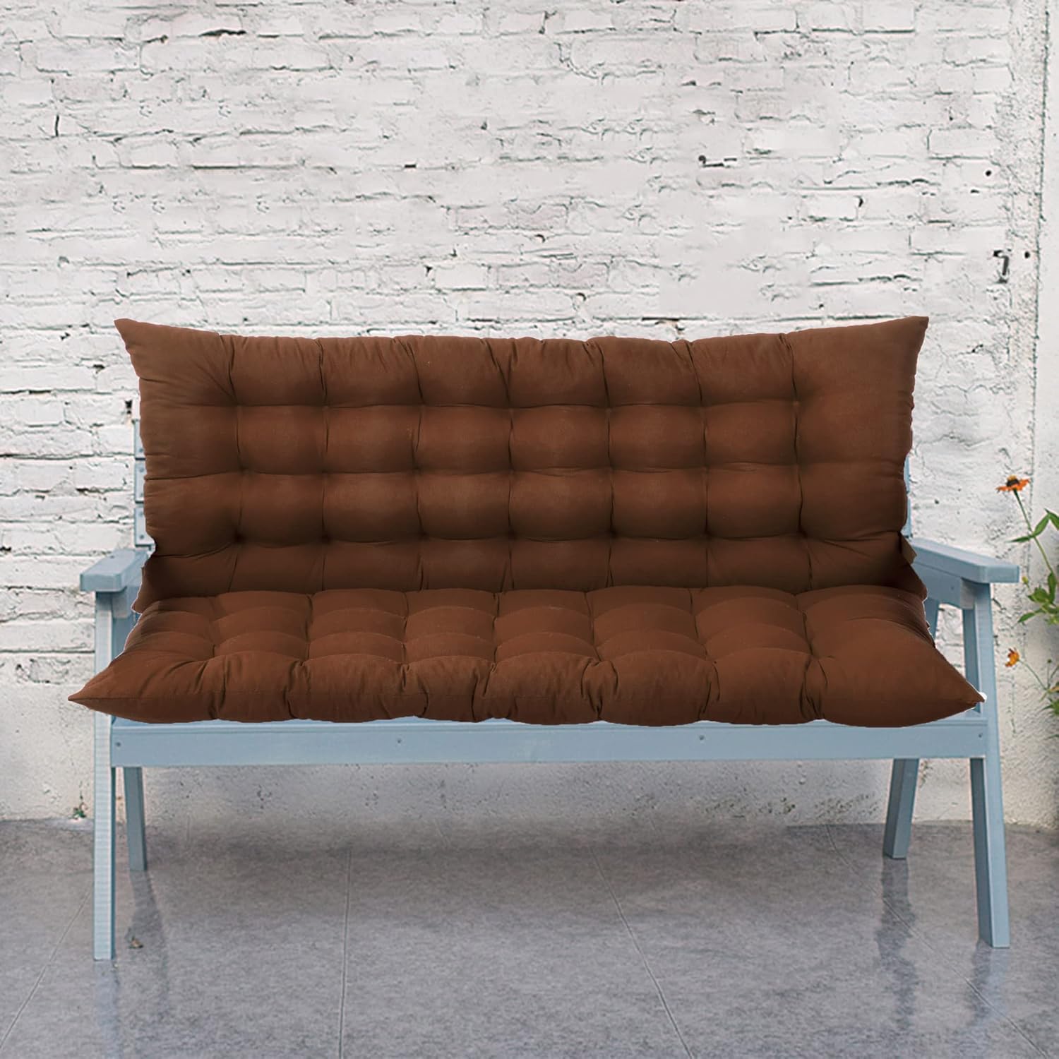 XIEMINLE Swing Bench Cushions with Backrest Outdoor