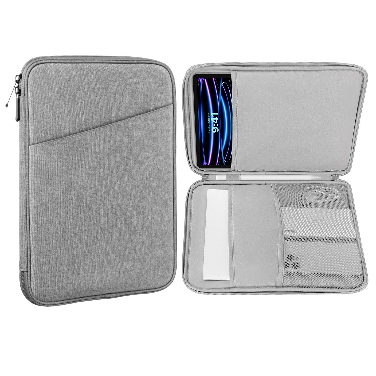 MoKo 12,9" Custodia Protettiva Per 13 Zoll IPad PRO M4 2024 OLED, 13 Zoll IPad Air M2 2024, IPad PRO 12,9 M2 2022-2015, Galaxy Tab S9+/S8+ 12,4", Indaco