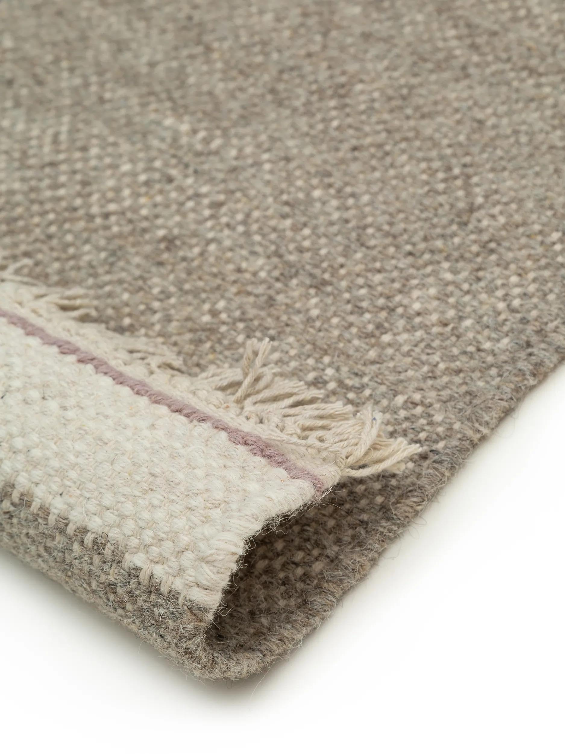 benuta Tappeto di lana pop Karla – grigio 80 x 120 cm – cotone, lana – rettangolare e in stile: tinta unita, Hygge & Cozy, minimalista, facile da pulire per soggiorno, camera da letto