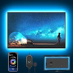 Nexillumi Luzes LED para TV, TV de 4 m, retroiluminação LED para 32-65 polegadas, fitas de LED RGB atrás da TV, APP, controle remoto, música, sincronização, TV, luzes LED para quarto