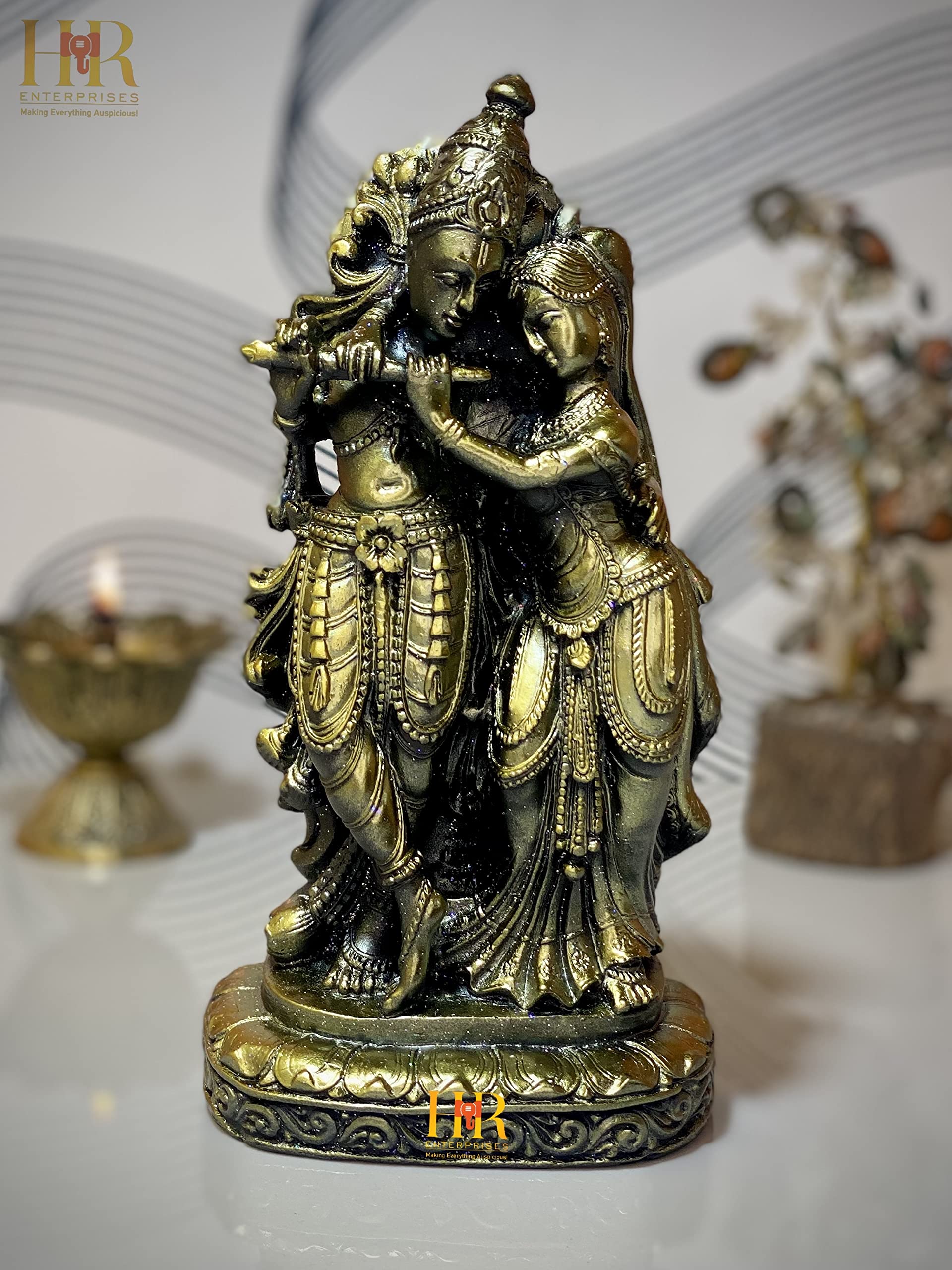 Radha Krishna Statue - Hindu God Idol -4