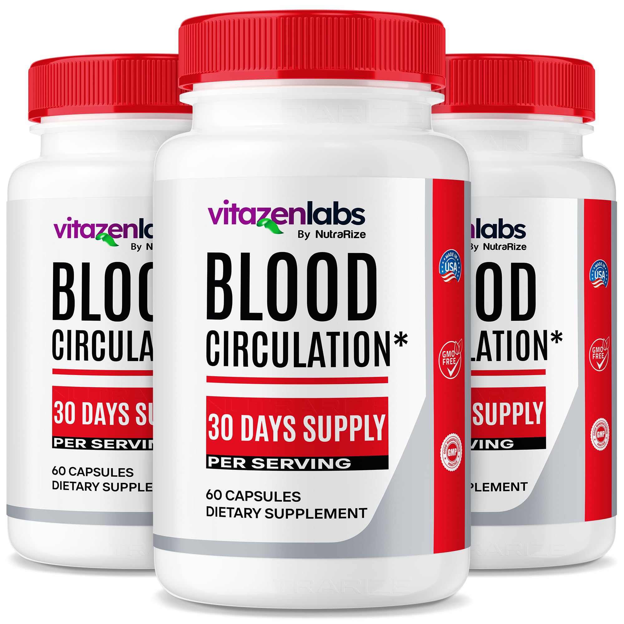 (3 Pack) Vitazenlabs Blood Support Plus, Maximum Power Formula to Maintain Healthy Levels, All-Natural Formula to Support Overall Health and Wellness, Vitazen Labs Pastillas Reviews (180 Capsules)