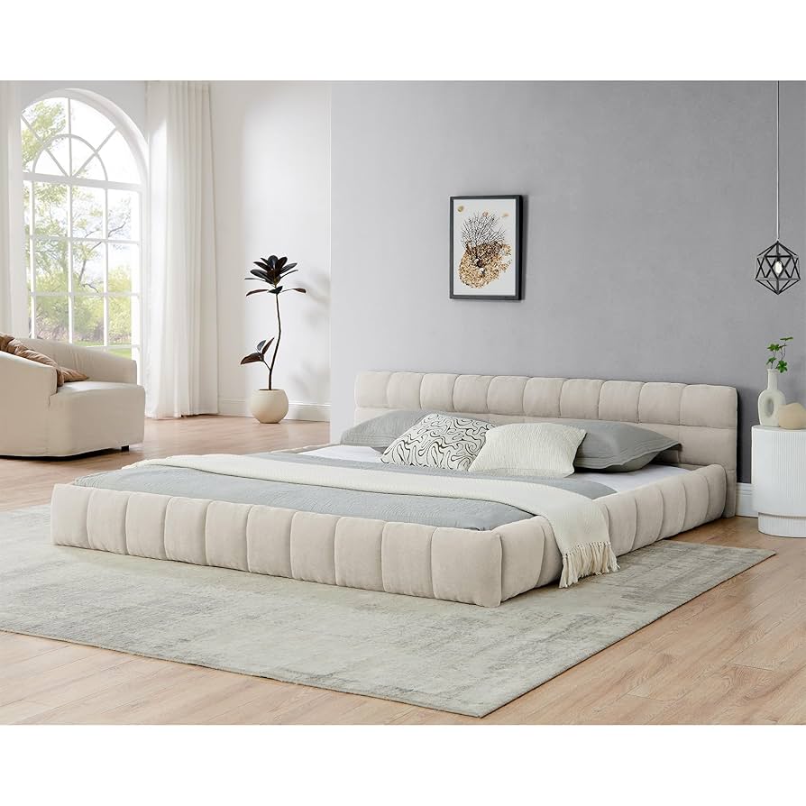 Amazon.com: VeroFree King Size Upholstered Bed Frame with
