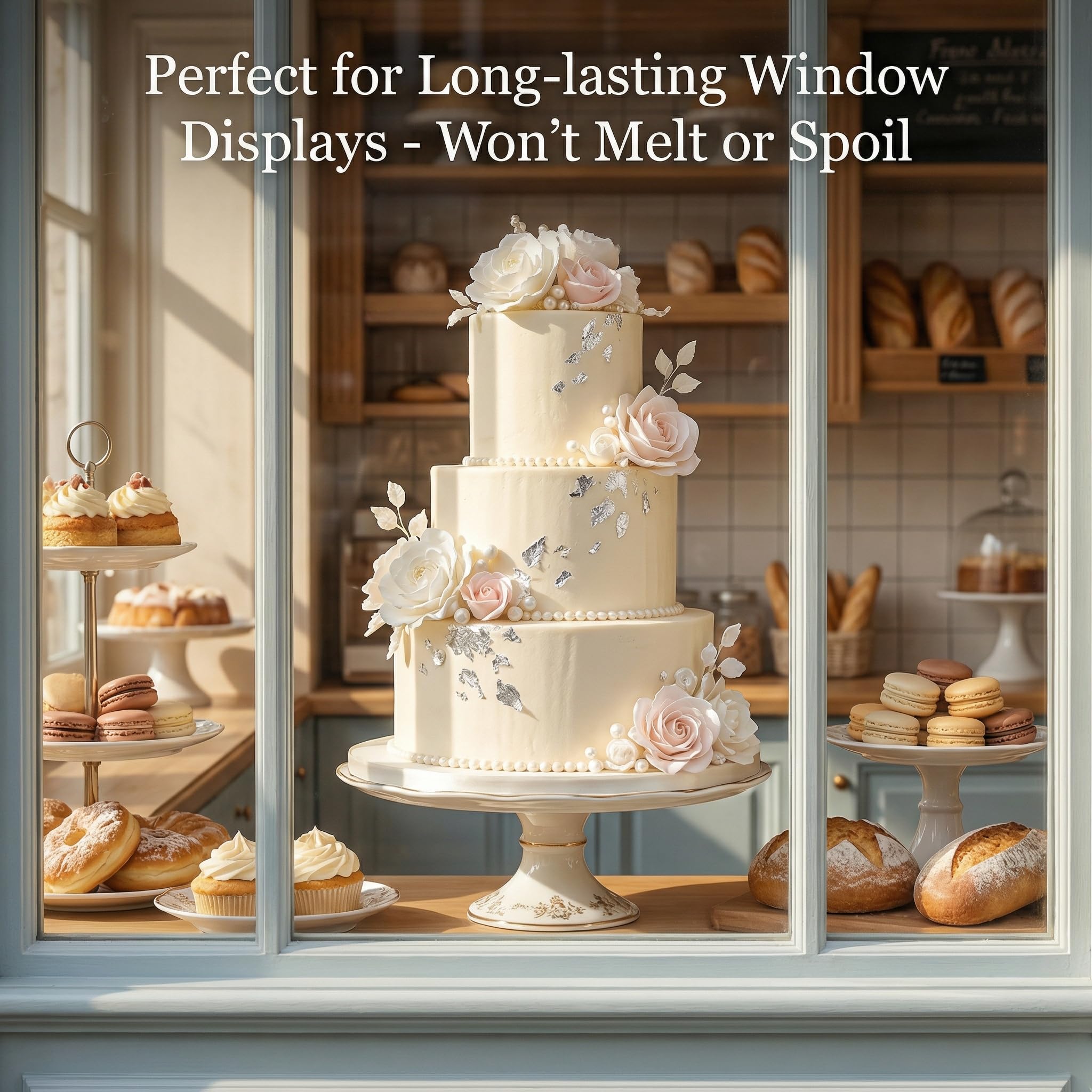 Hemoton 3-teiliges rundes Kuchen-Schnuller-Set, künstliche Kuchen-Schnuller, Schaumstoff-Modelle | Geburtstag Hochzeit Display Kunst zum Dekorieren, Üben, Ausstellen, DIY Kunst & Handwerk, 15,2 cm, 20,3 cm, 25,4 cm