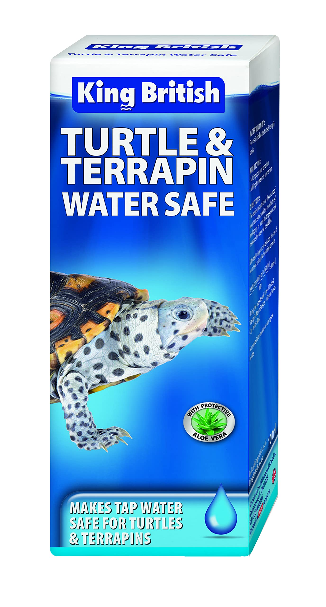 King BritishTurtle & Terrapin Water Safe 100ml Tap Dechlorinator for Turtles & Amphibians
