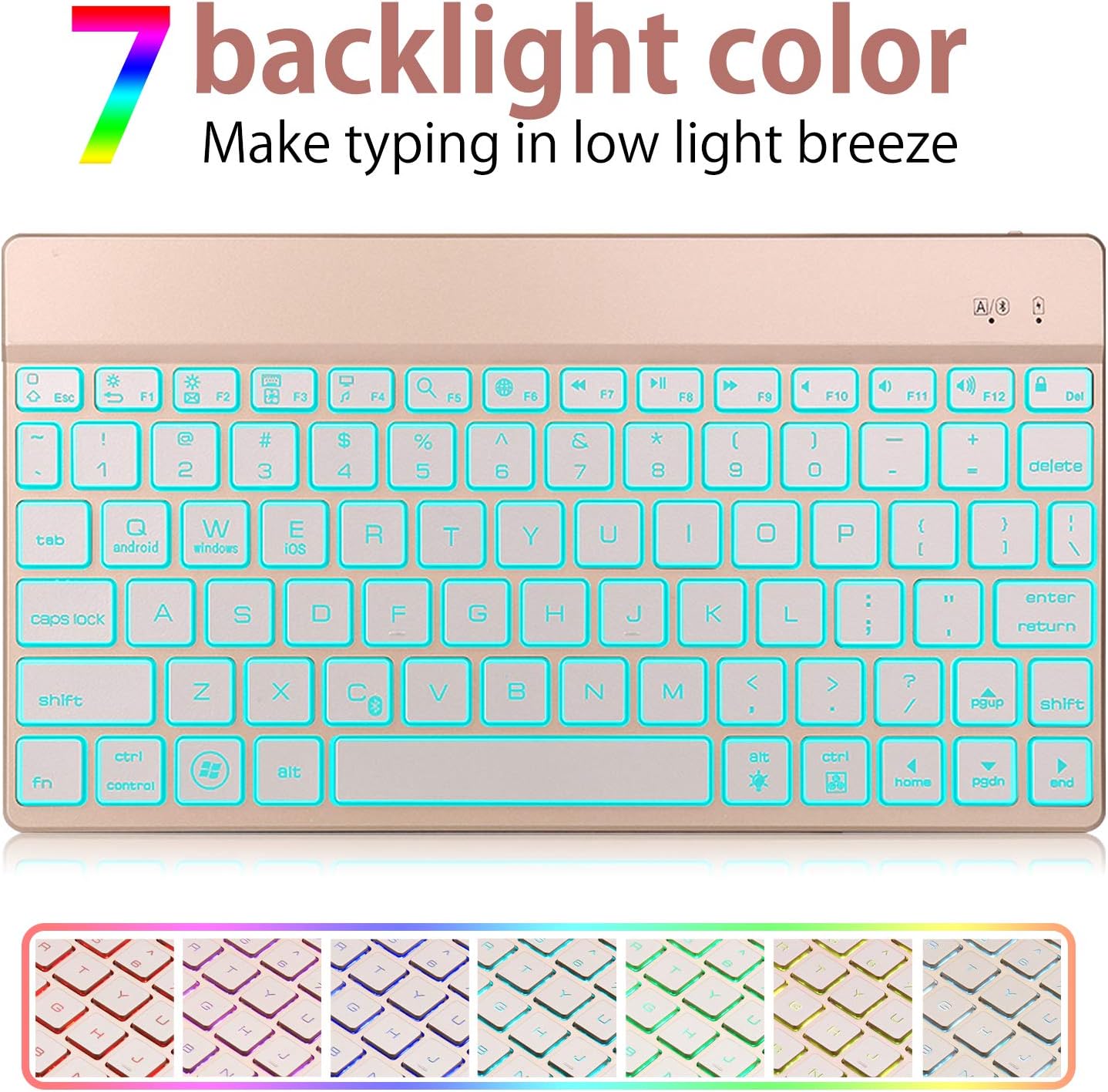 Crеаtіvе Prоduсt New iPad 10.2 7th Generation 2019 Keyboard Case, Boriyuan 7 Colors Backlit Detachable Keyboard Slim Leather Folio Smart Cover for iPad 10.2 Inch/iPad Air 3 10.5(3rd Gen)/iPad Pro 10.5 inch –Rose Gold Authеntіс Crаzу Dеаlѕ New iPad 10.2 7th Generation 2019 Keyboard Case, Boriyuan 7 Colors Backlit Detachable Keyboard Slim Leather Folio Smart Cover for iPad 10.2 Inch/iPad Air 3 10.5(3rd Gen)/iPad Pro 10.5 inch –Rose Gold